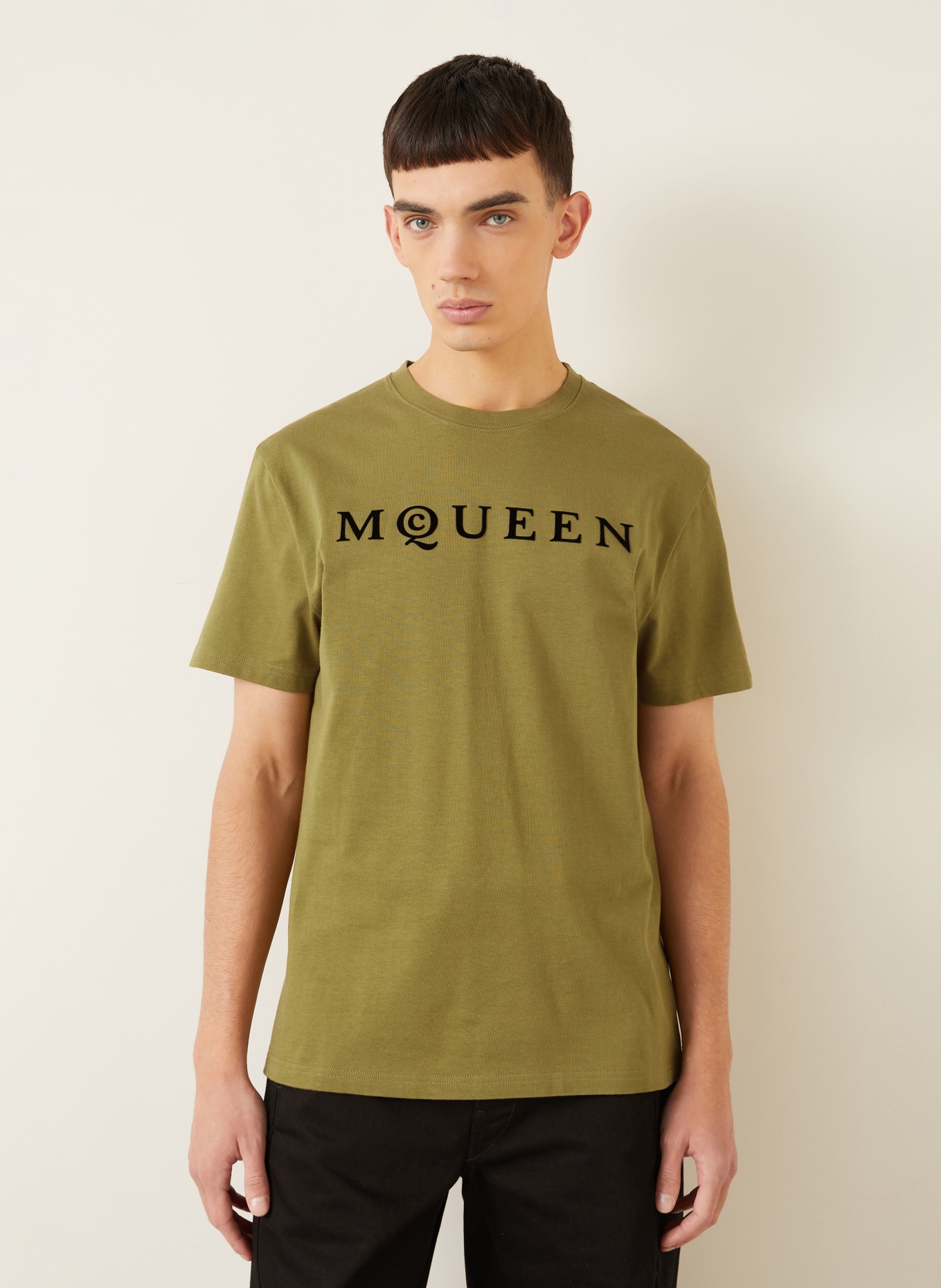 McQUEEN T-shirt: OLIVE