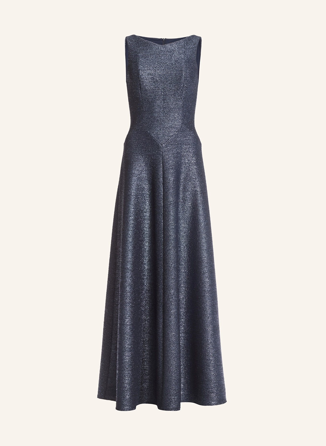 SWING Evening gown with sequins: DARK BLUE / BLACK