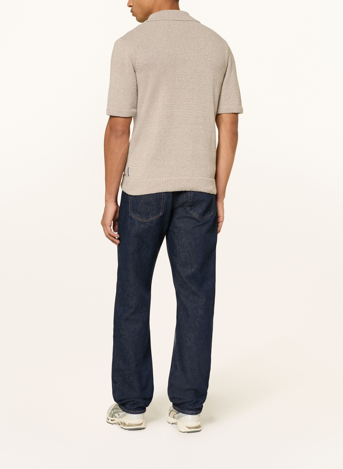 ARMEDANGELS Strick-Poloshirt: BEIGE