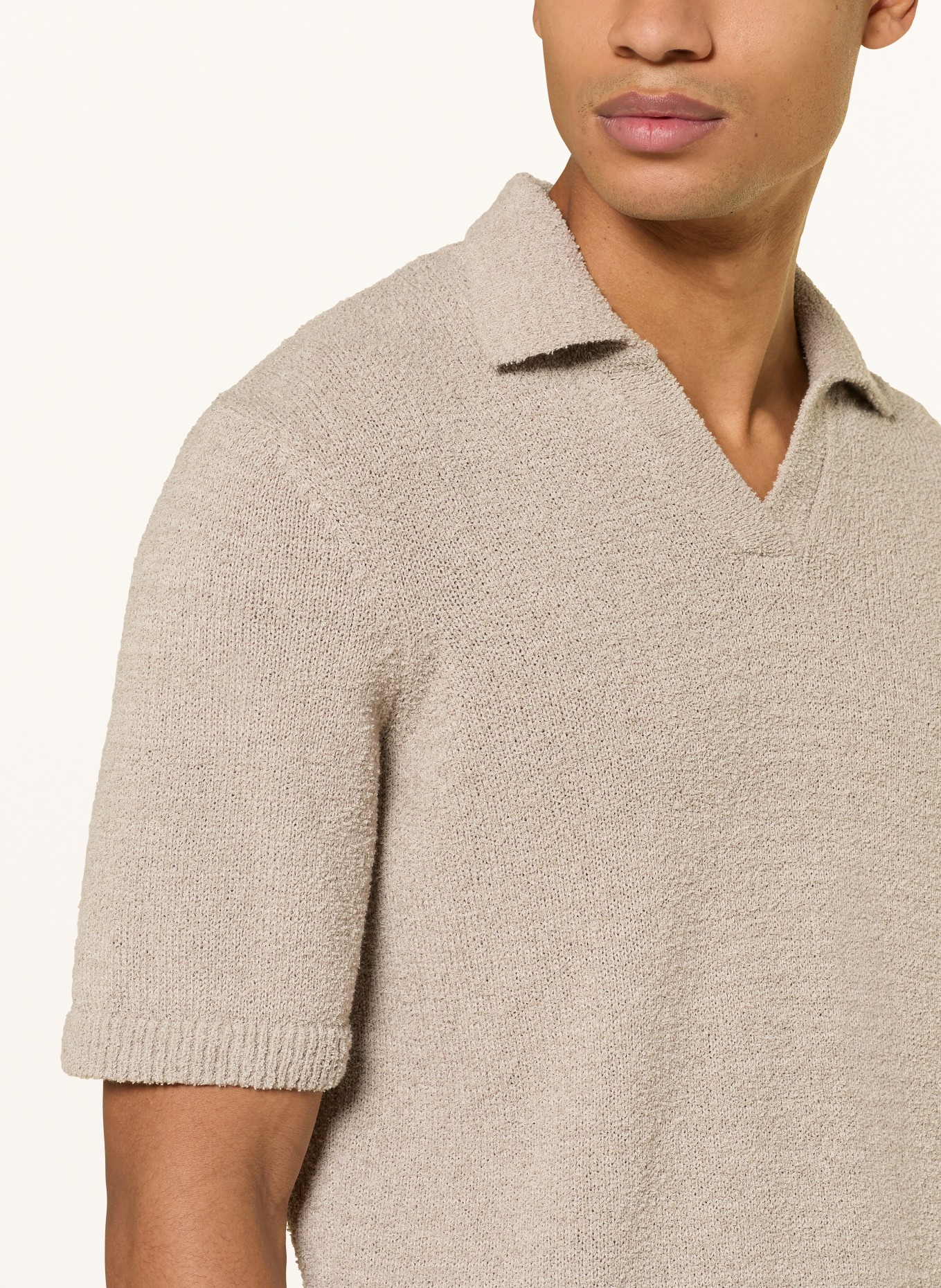 ARMEDANGELS Strick-Poloshirt: BEIGE