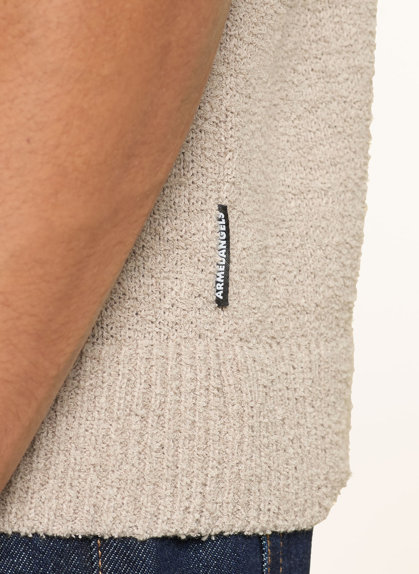 ARMEDANGELS Strick-Poloshirt: BEIGE