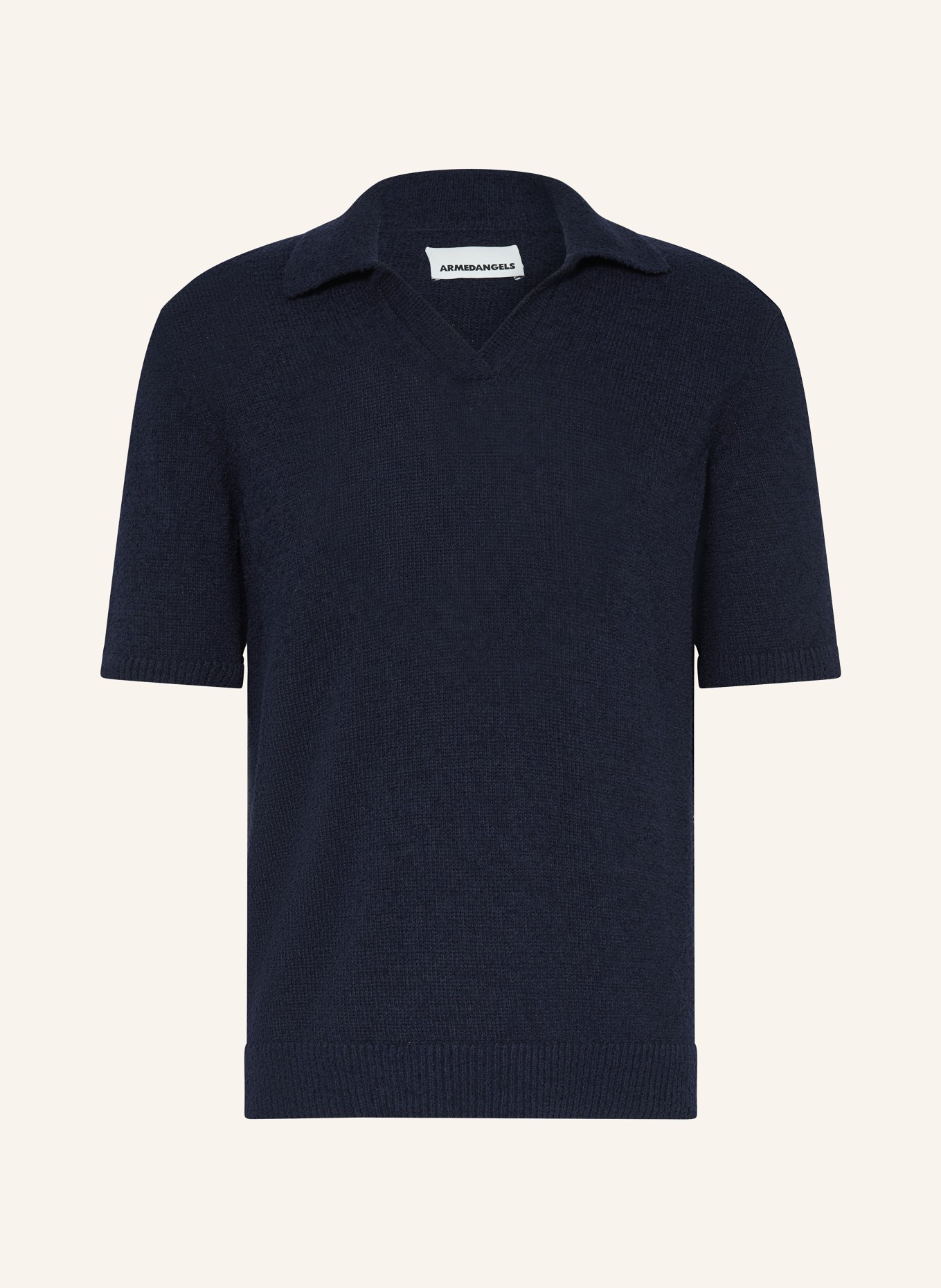 ARMEDANGELS knitted polo shirt: DARK BLUE