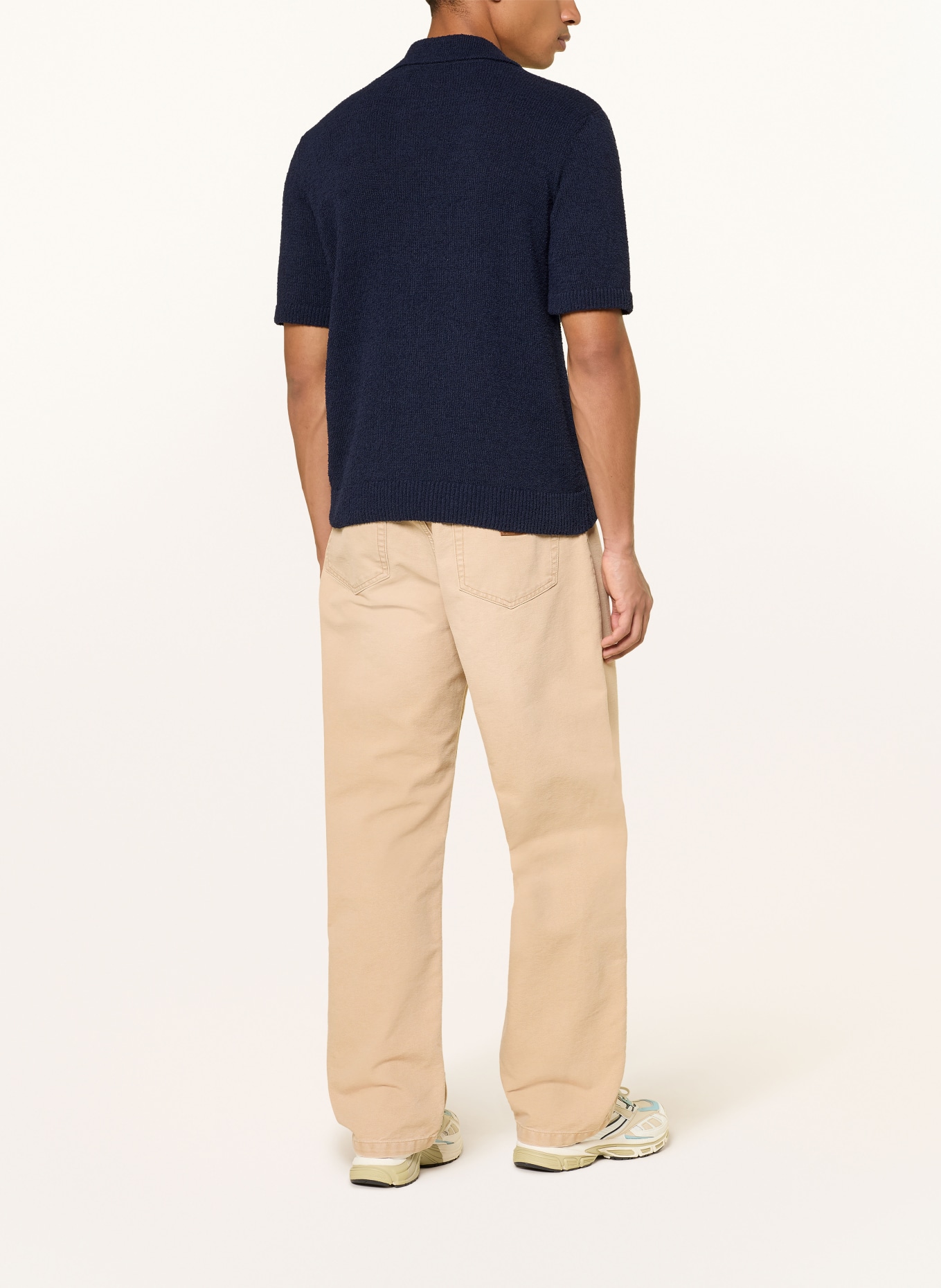 ARMEDANGELS knitted polo shirt: DARK BLUE