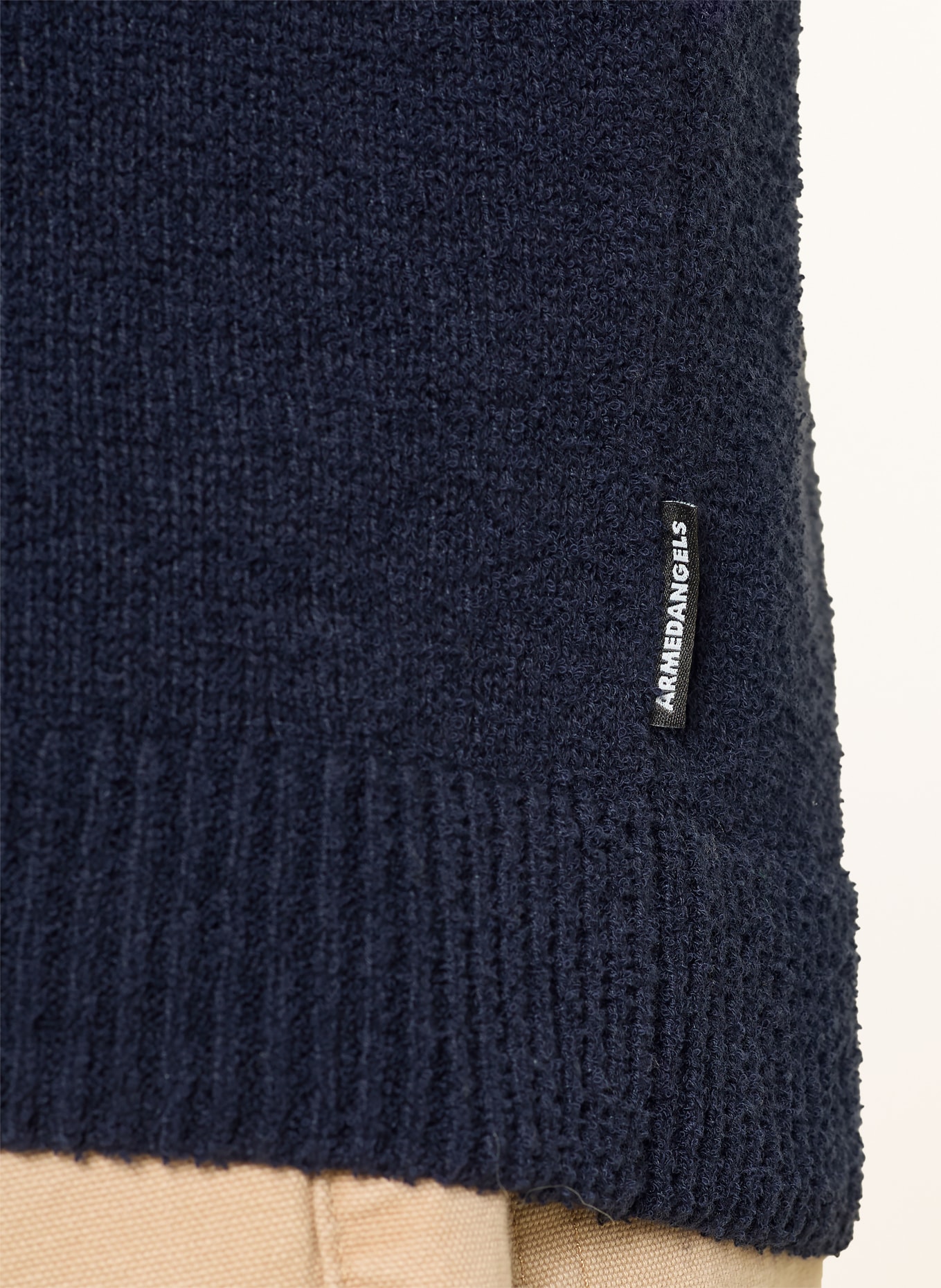 ARMEDANGELS knitted polo shirt: DARK BLUE