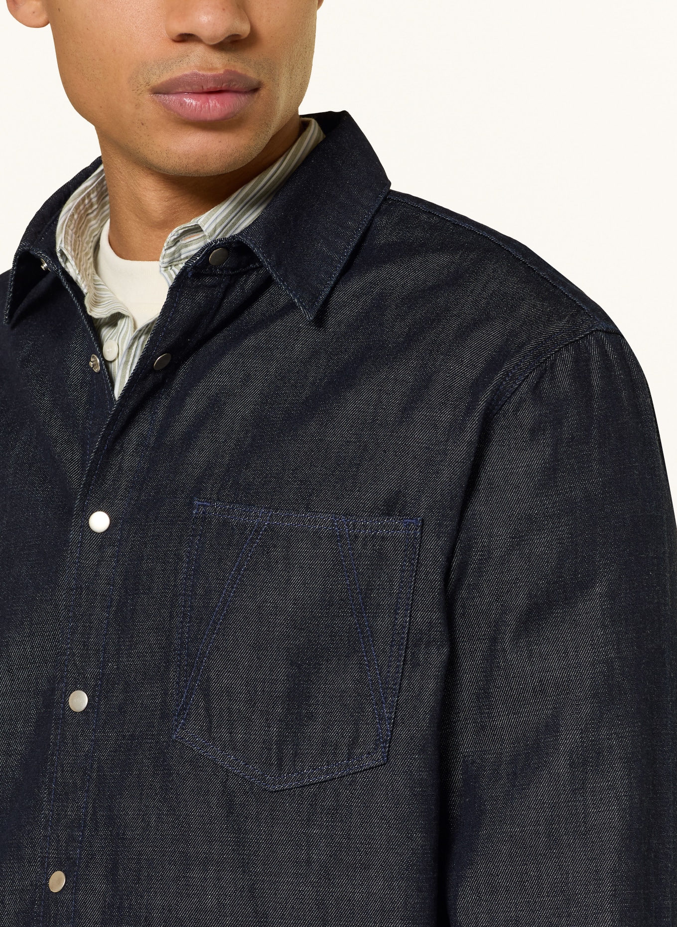 ARMEDANGELS Jeanshemd Comfort Fit: DUNKELBLAU