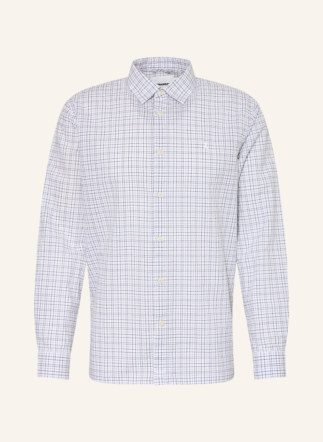 ARMEDANGELS Hemd Comfort Fit: WEISS / DUNKELBLAU