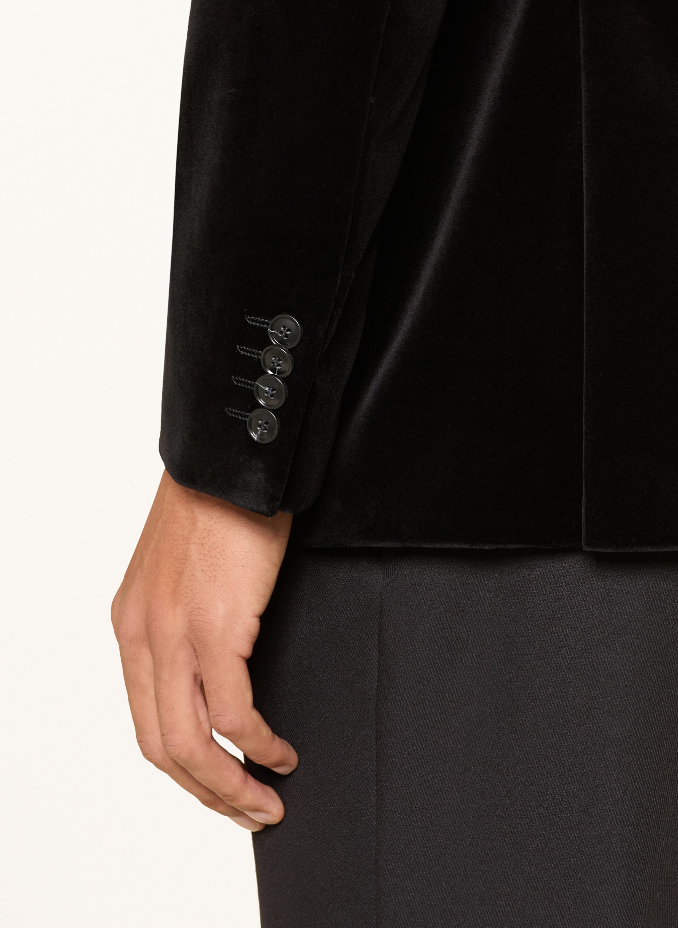 TIGER OF SWEDEN Samtsakko EASE Extra Slim Fit: SCHWARZ