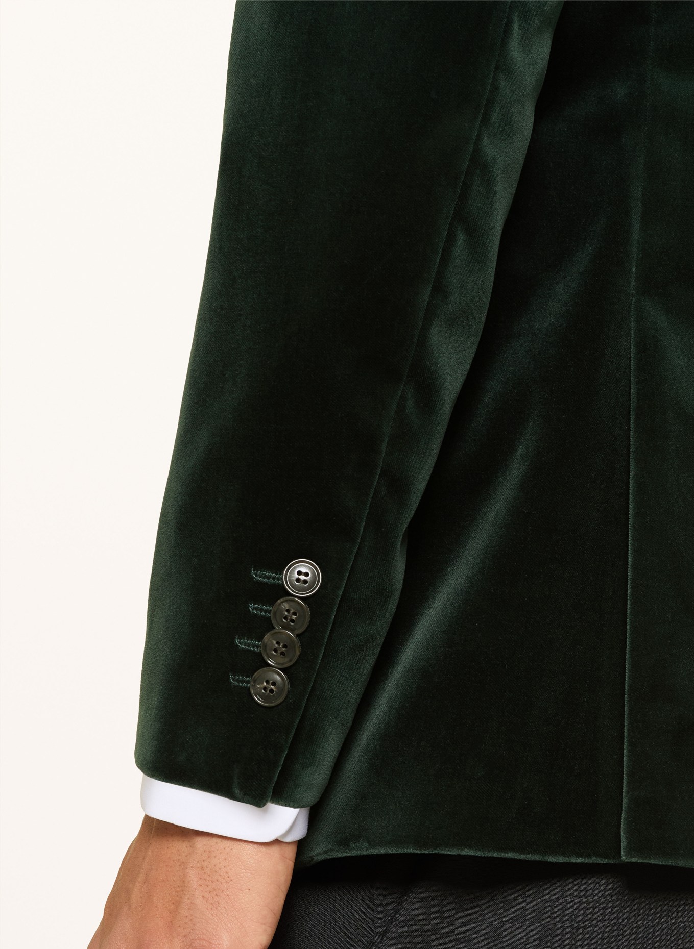 TIGER OF SWEDEN Aksamitna marynarka EASE Extra Slim Fit: CIEMNOZIELONY