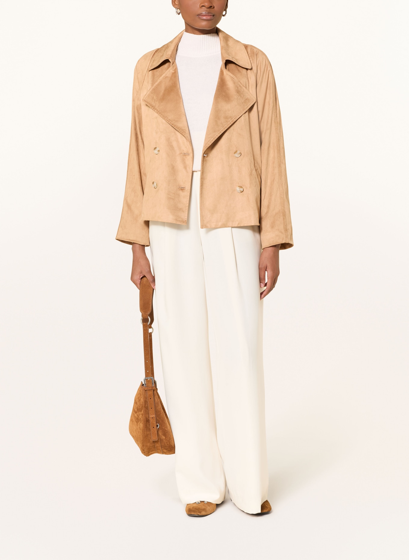 RINO & PELLE Veste KIMORA aspect cuir: COGNAC