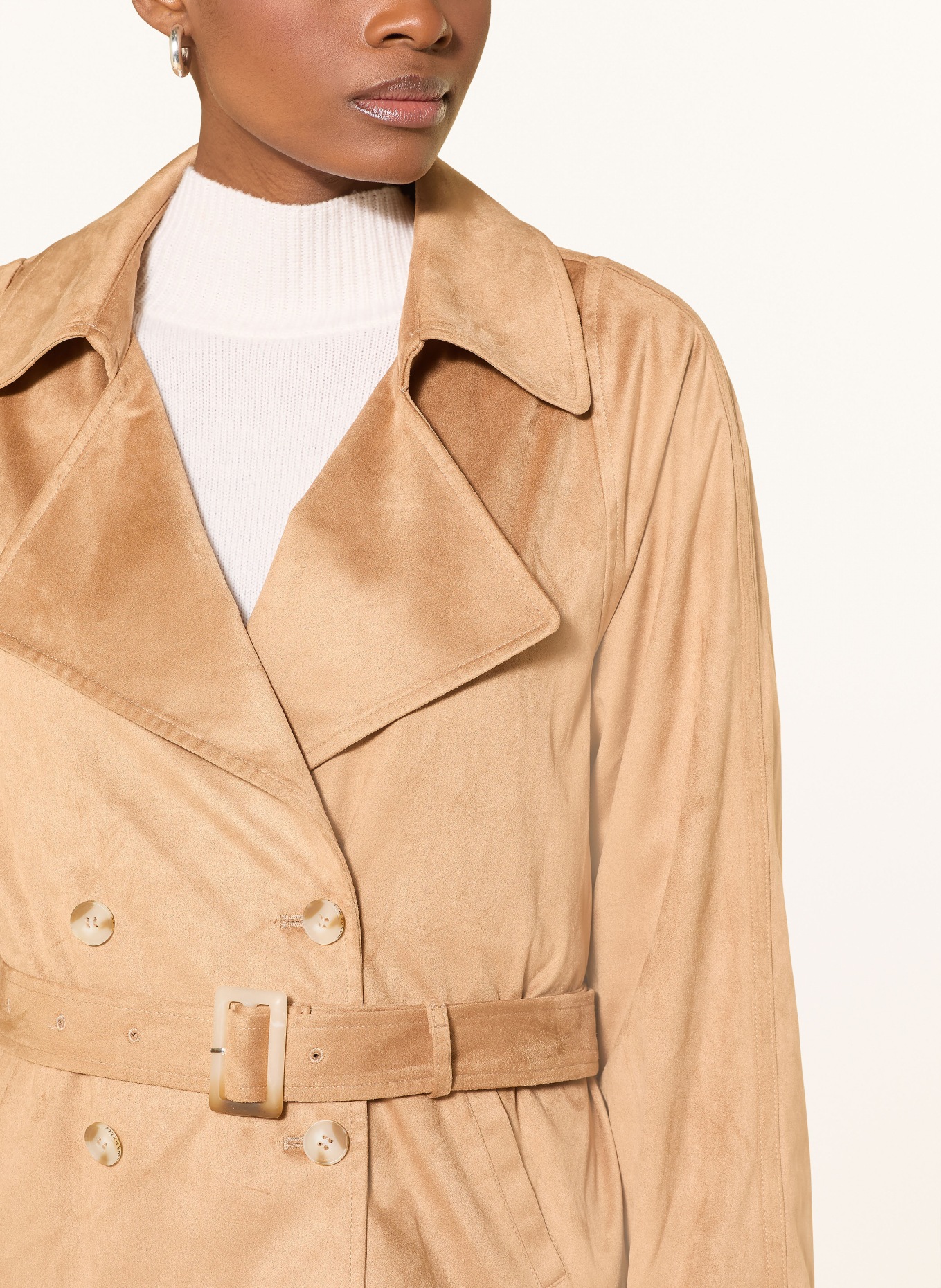 RINO & PELLE Veste KIMORA aspect cuir: COGNAC