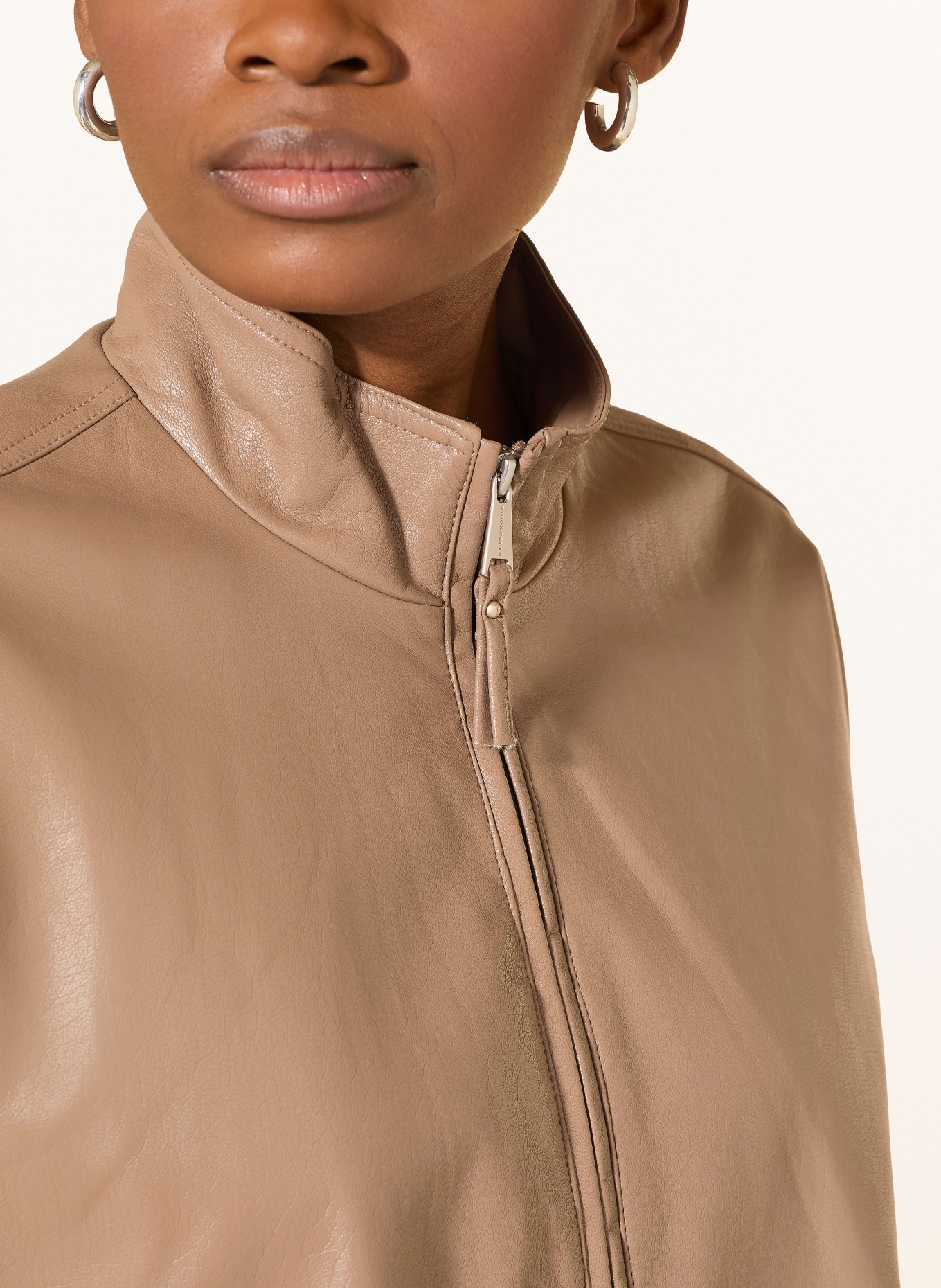 RINO & PELLE Jas SHAY in leerlook: TAUPE