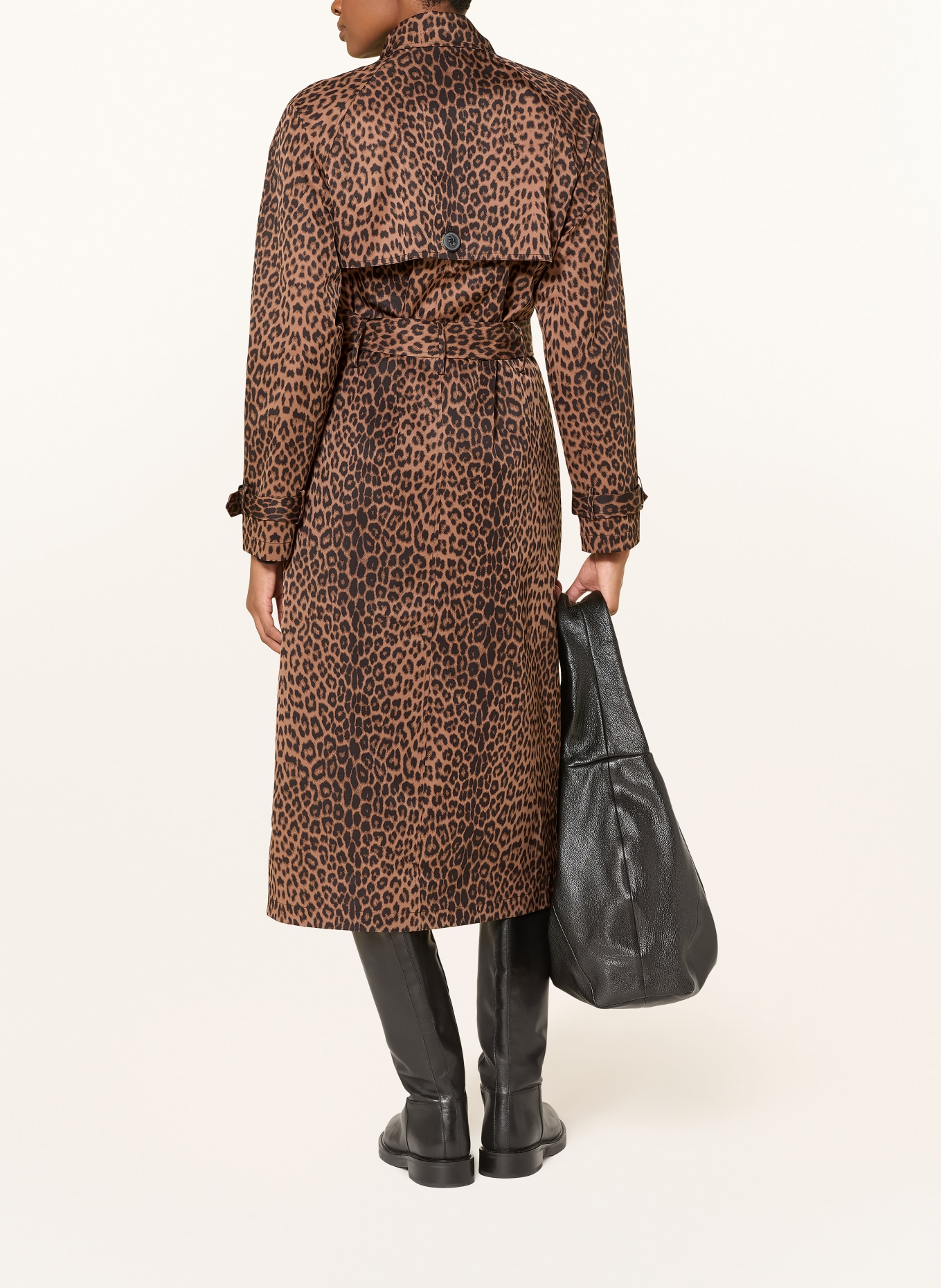 RINO & PELLE ERA trench coat: BROWN / DARK BROWN / BLACK