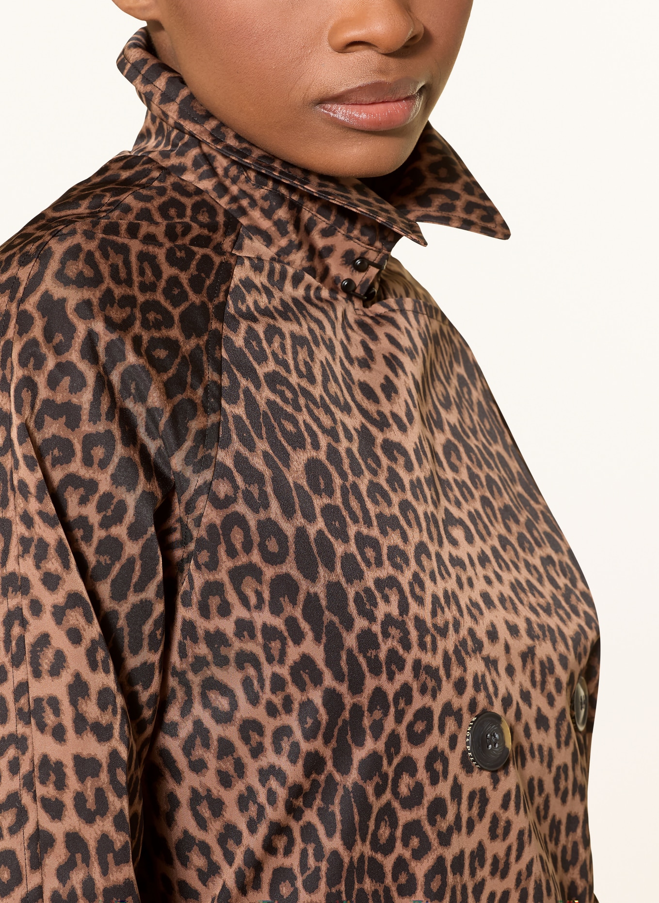 RINO & PELLE ERA trench coat: BROWN / DARK BROWN / BLACK