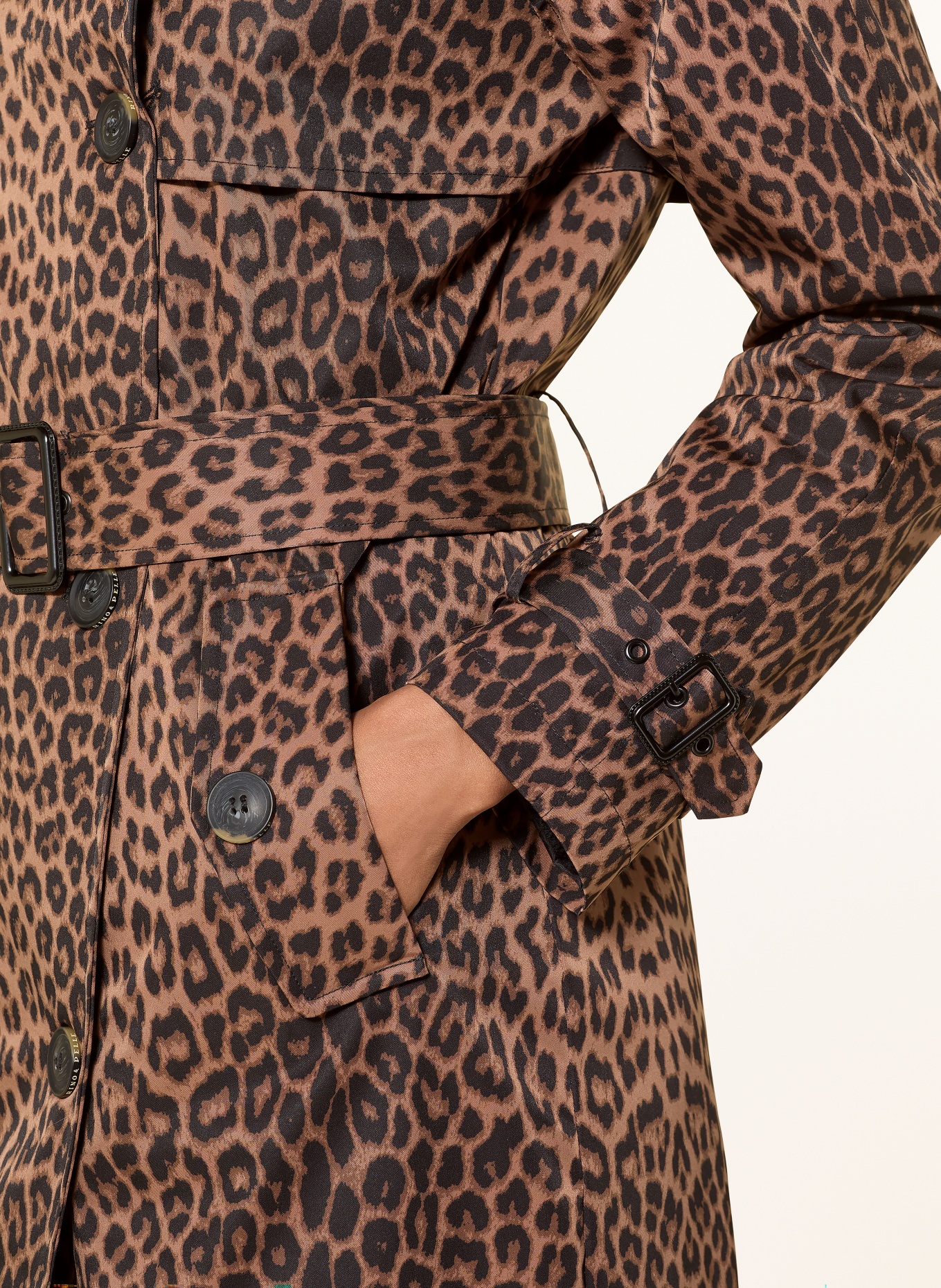 RINO & PELLE ERA trench coat: BROWN / DARK BROWN / BLACK