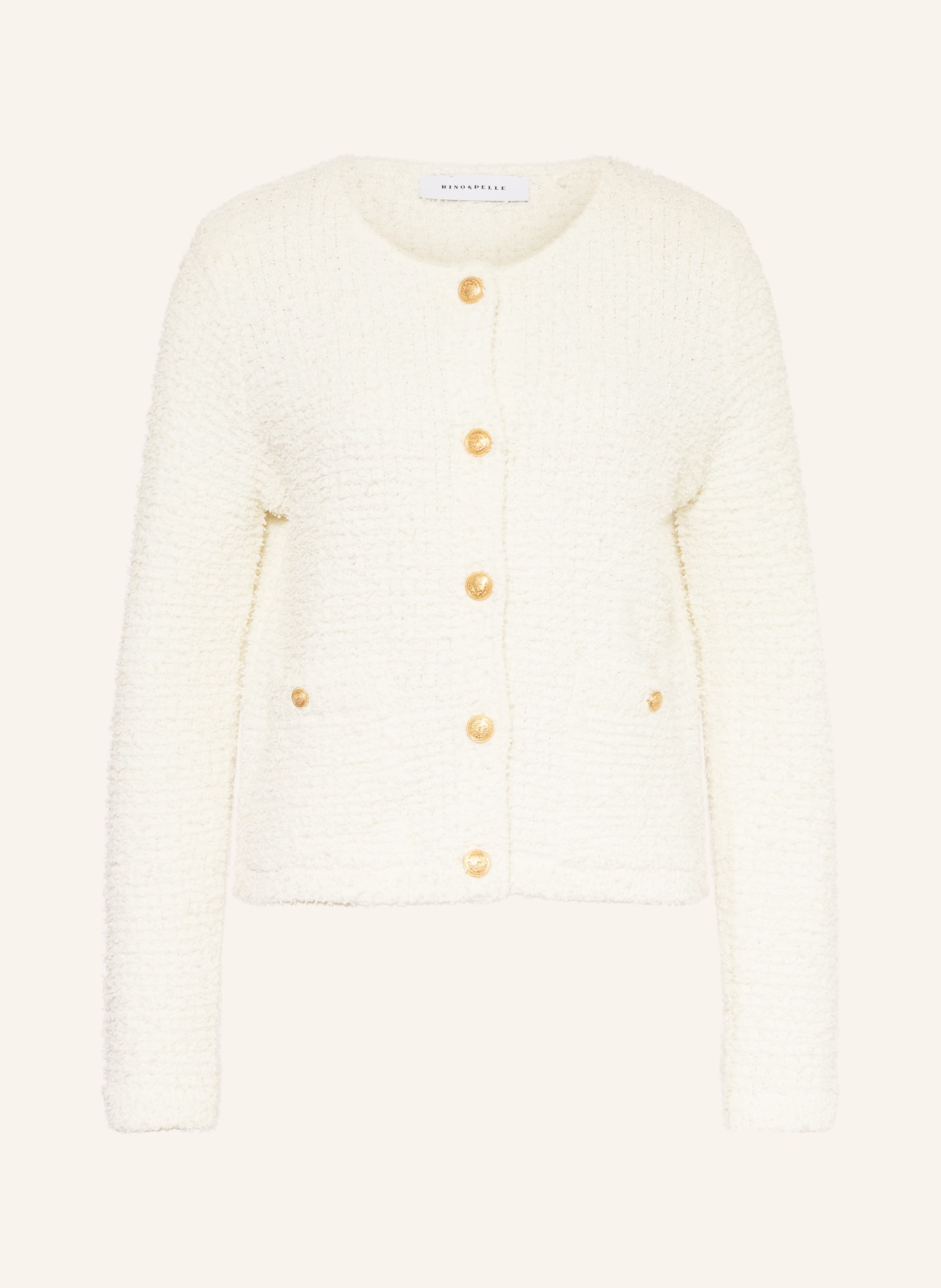 RINO & PELLE Boucléová bunda YAMIN: KRÉMOVÁ