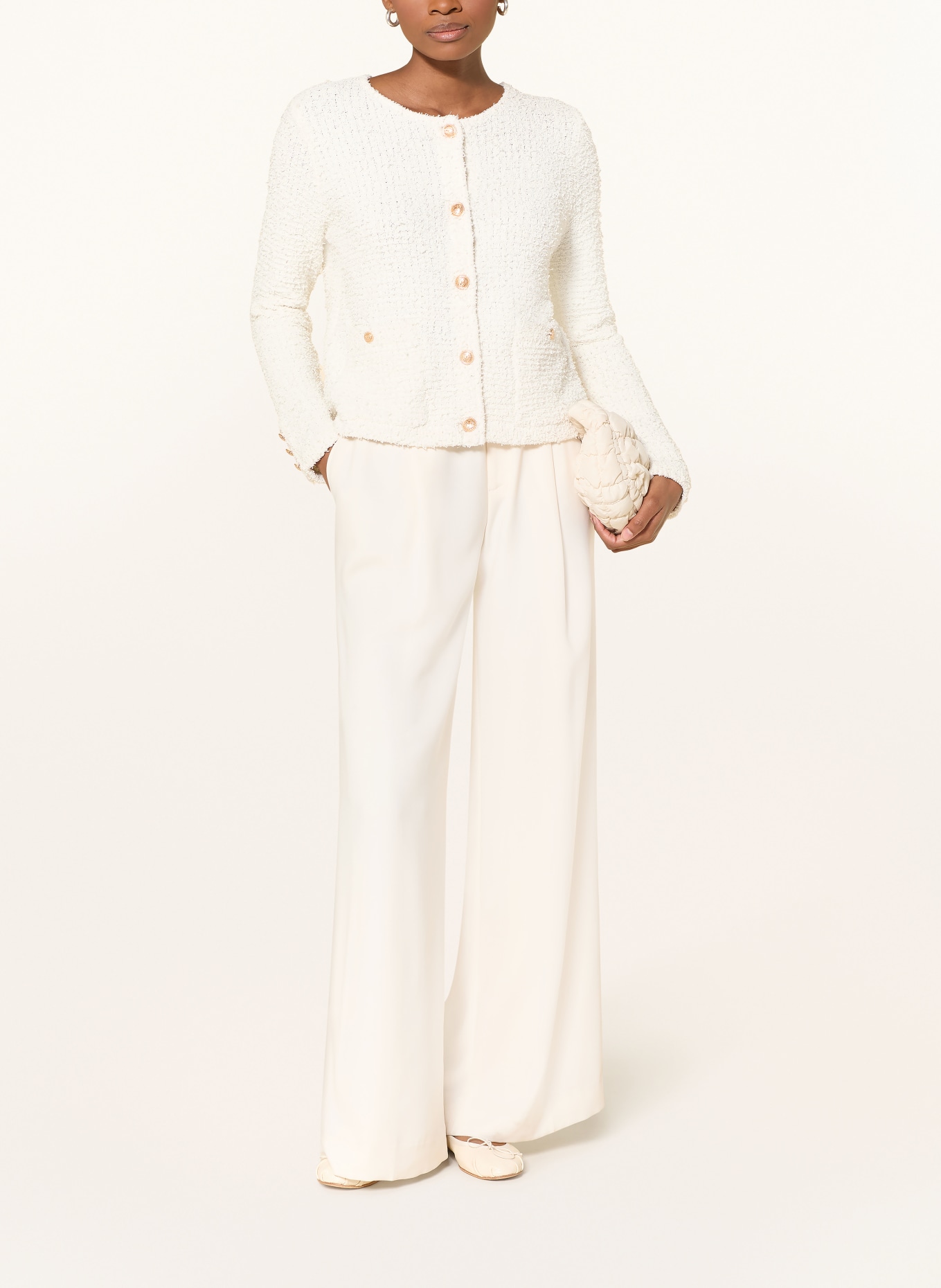 RINO & PELLE Boucléová bunda YAMIN: KRÉMOVÁ