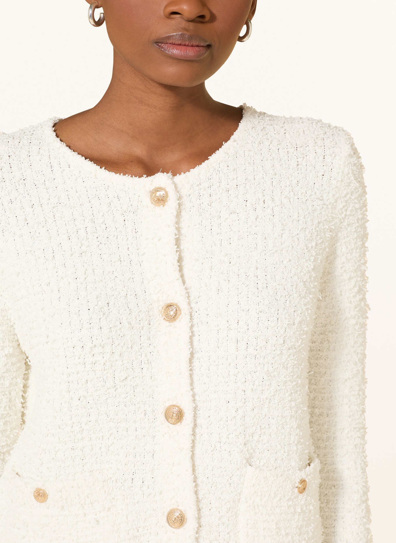 RINO & PELLE Boucléová bunda YAMIN: KRÉMOVÁ