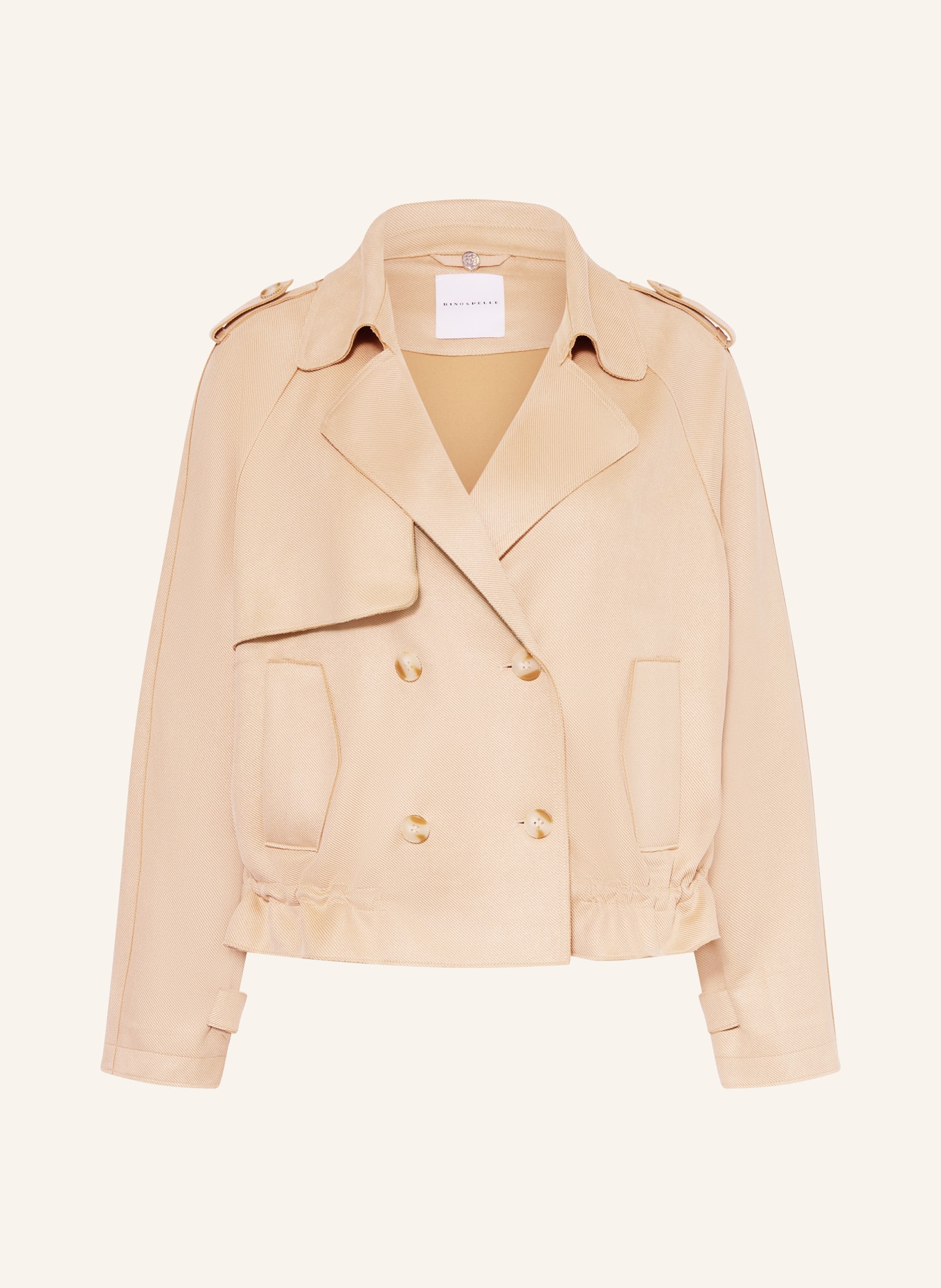 RINO & PELLE Trench-Jacke DOONA: HELLBRAUN