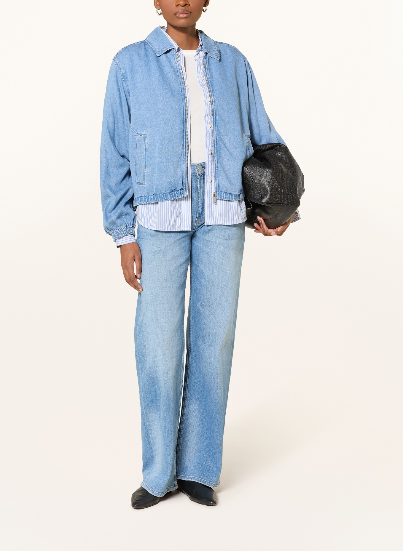 RINO & PELLE Bunda MYLA v džínovém vzhledu: TMAVĚ MODRÁ