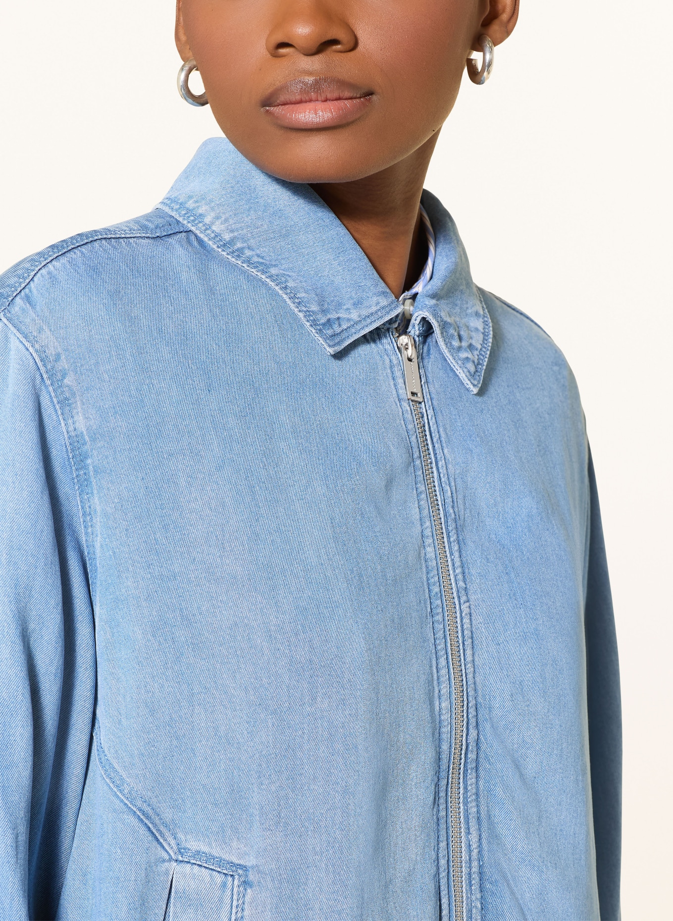 RINO & PELLE Bunda MYLA v džínovém vzhledu: TMAVĚ MODRÁ