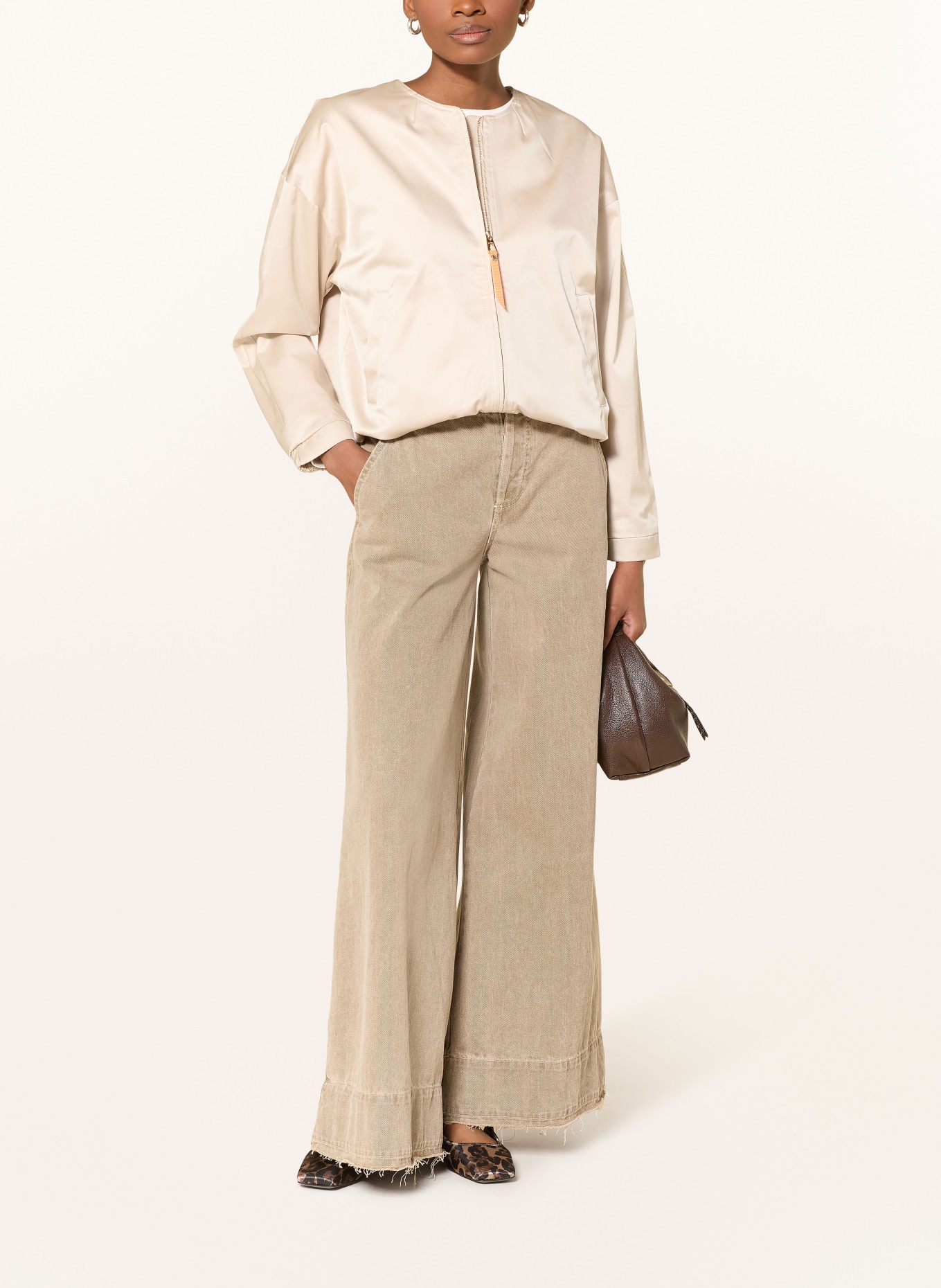 RINO & PELLE Saténová bunda SIEM: SVĚTLE HNĚDÁ