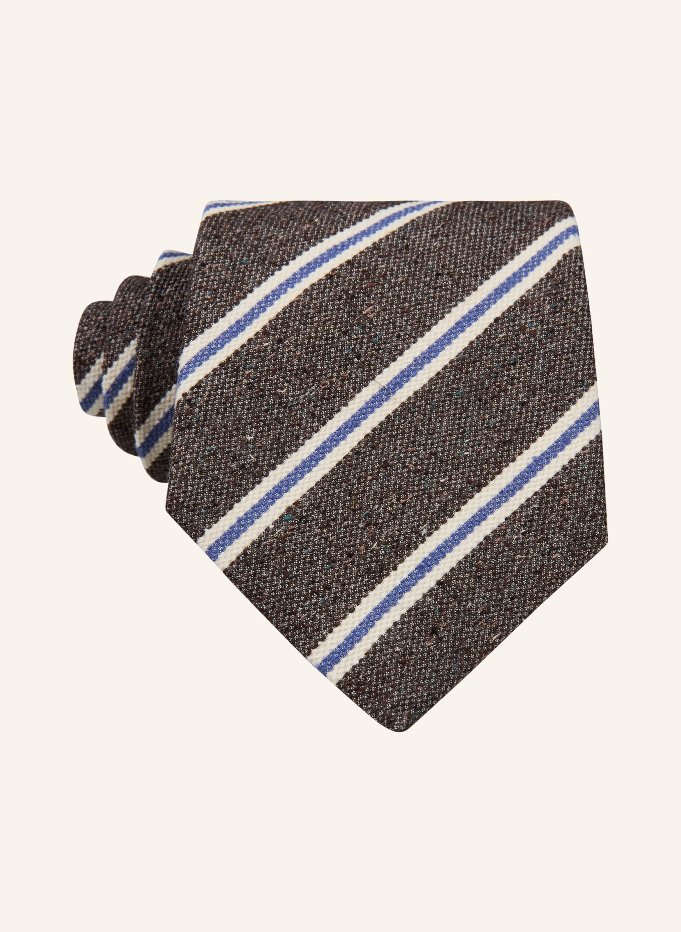 windsor. necktie: DARK BROWN / CREAM / BLUE