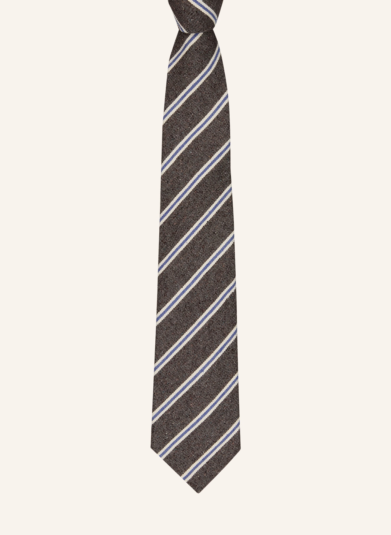 windsor. necktie: DARK BROWN / CREAM / BLUE