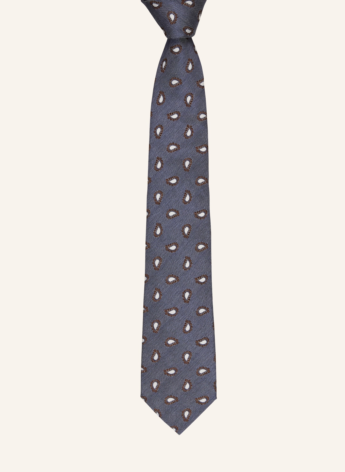 windsor. necktie: BLUE / BROWN / ECRU