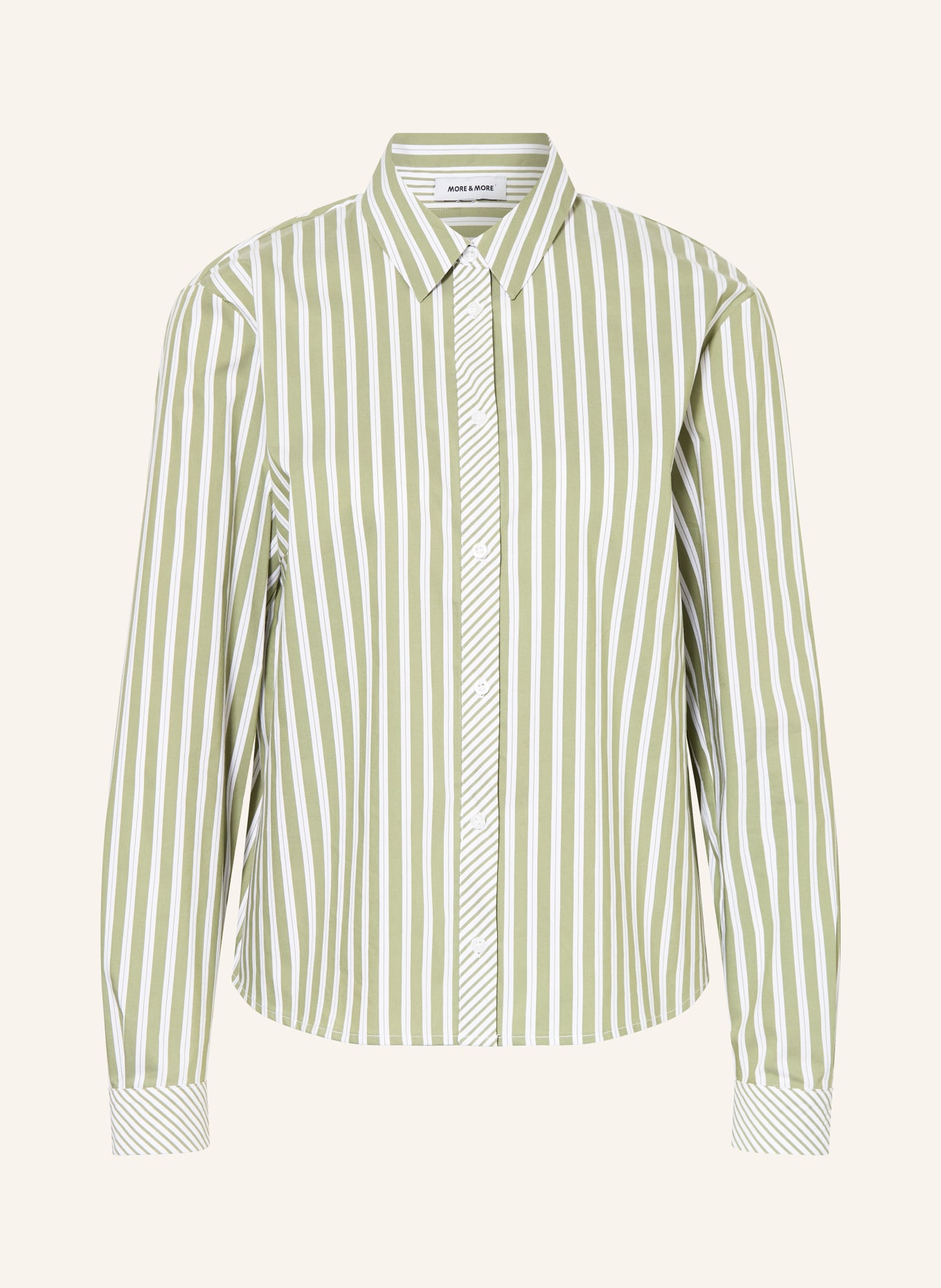 MORE & MORE koszula: ZIELONY / BIAŁY