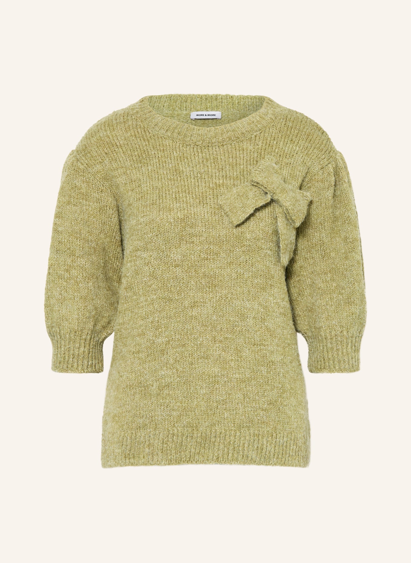 MORE & MORE Pullover mit 3/4-Arm: GRÜN