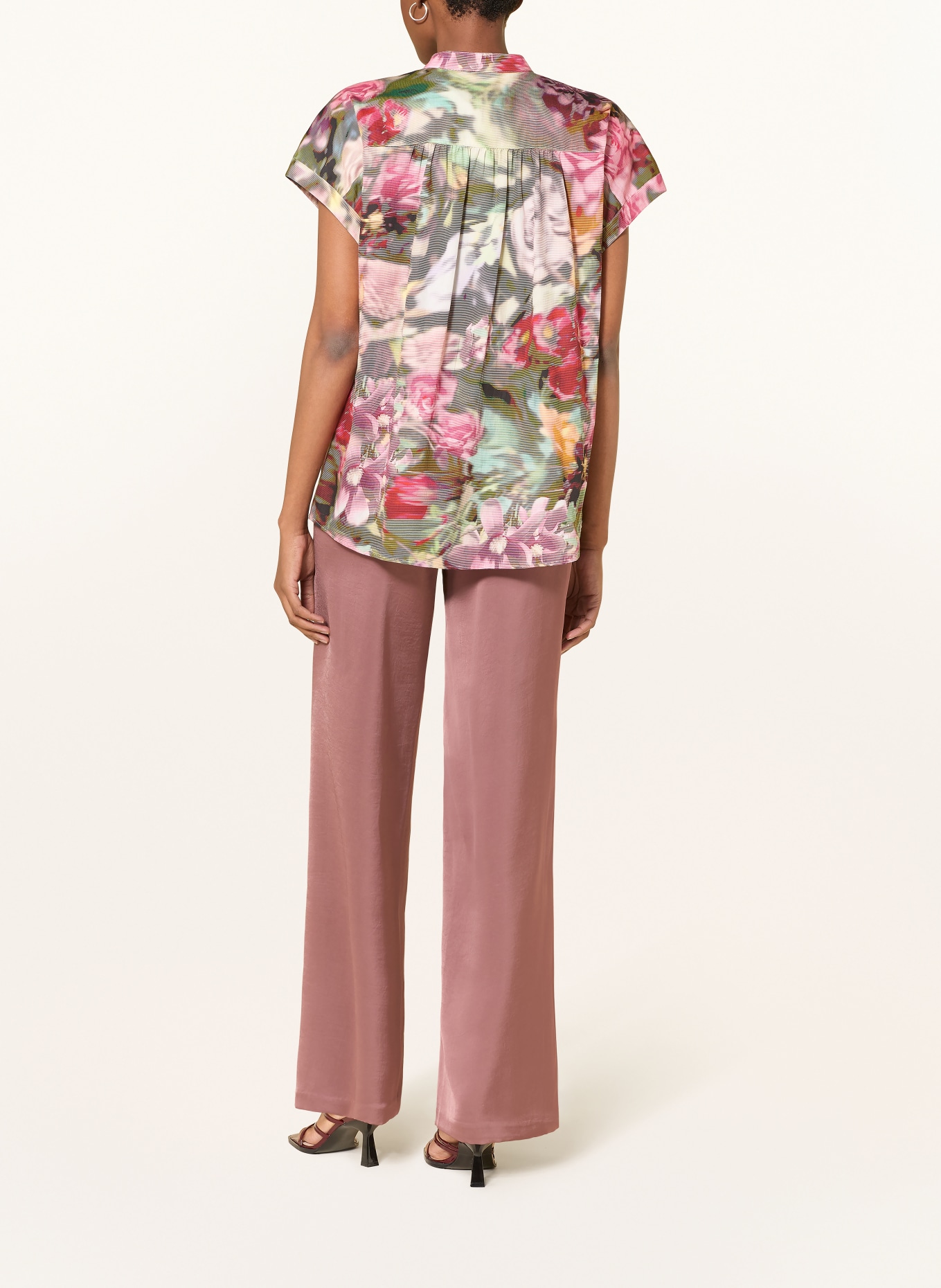 MORE & MORE Bluse: FUCHSIA / LILA / DUNKELGRÜN