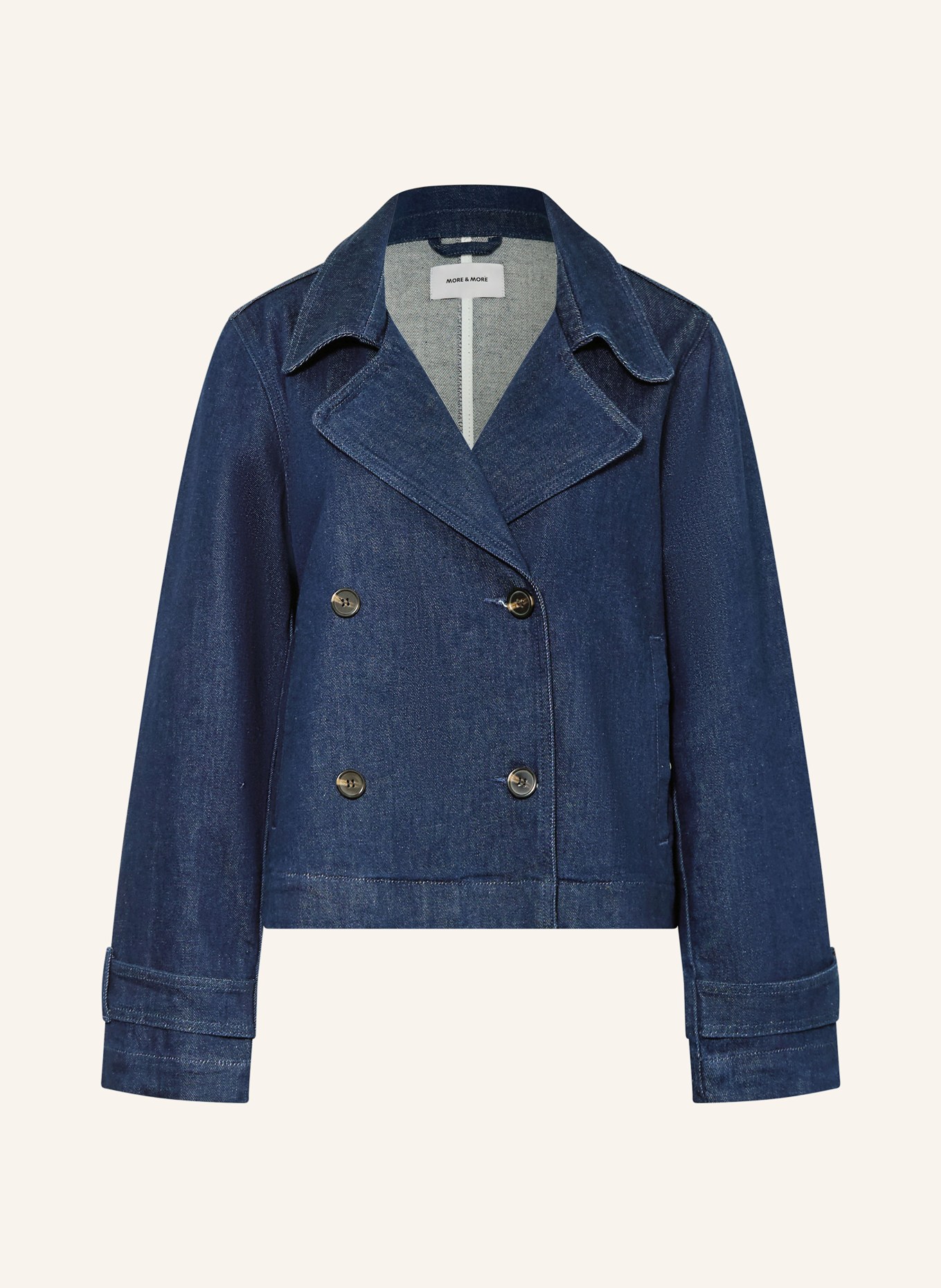 MORE & MORE Jeansjacke: DUNKELBLAU