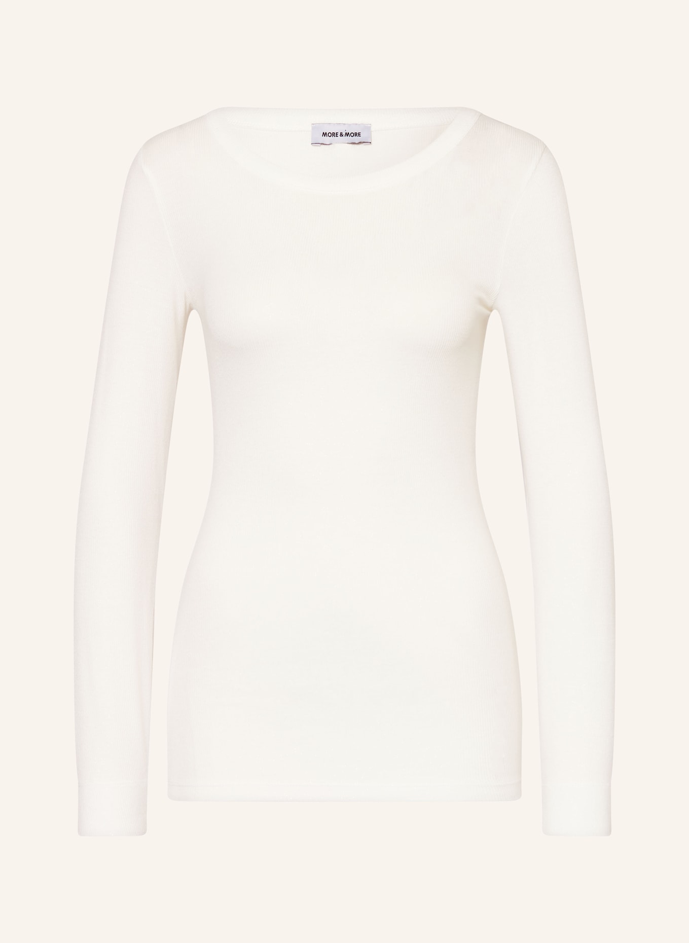 MORE & MORE Koszulka z długim rękawem: KREMOWY