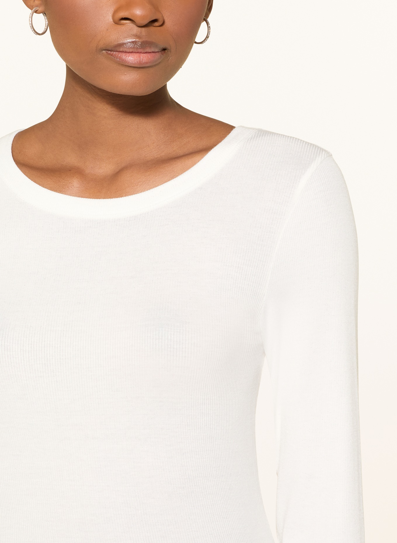 MORE & MORE Koszulka z długim rękawem: KREMOWY