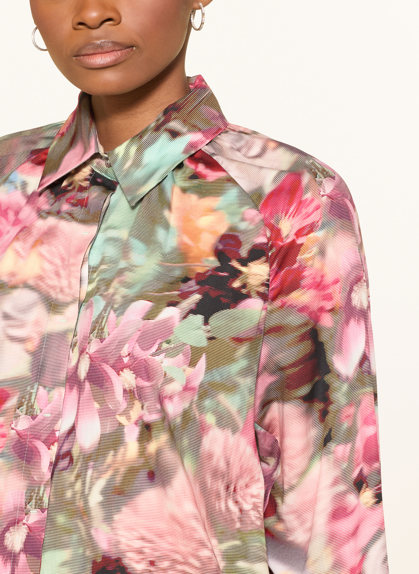 MORE & MORE Bluzka z odpinanym kołnierzykiem: FUKSJA