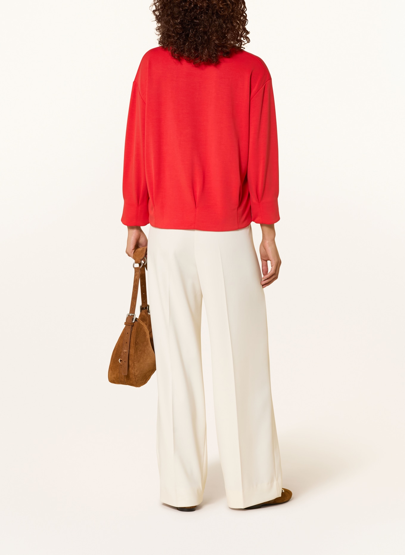 MORE & MORE Sweatshirt with 3/4 sleeves: RED