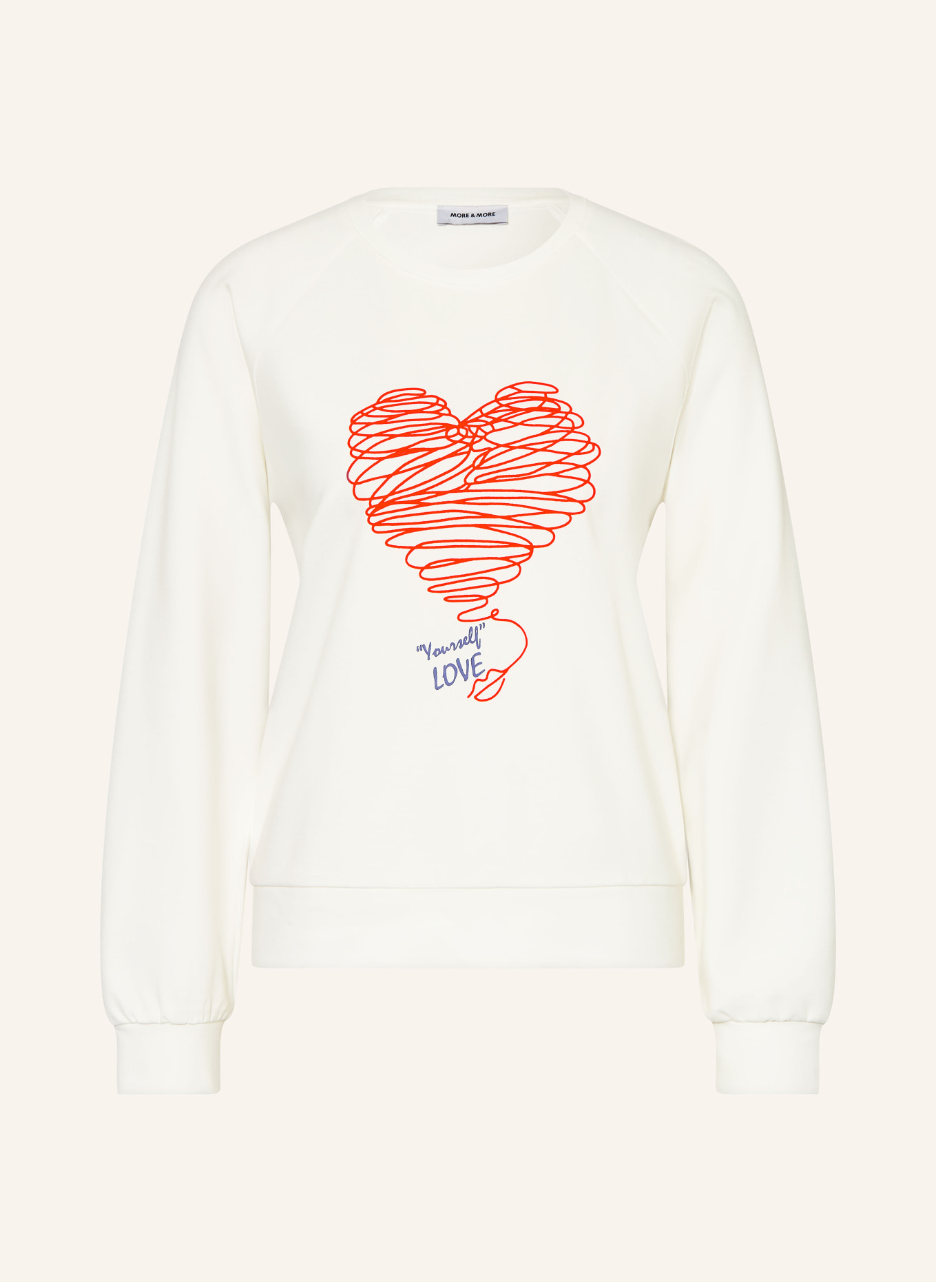MORE & MORE sweatshirt: WHITE