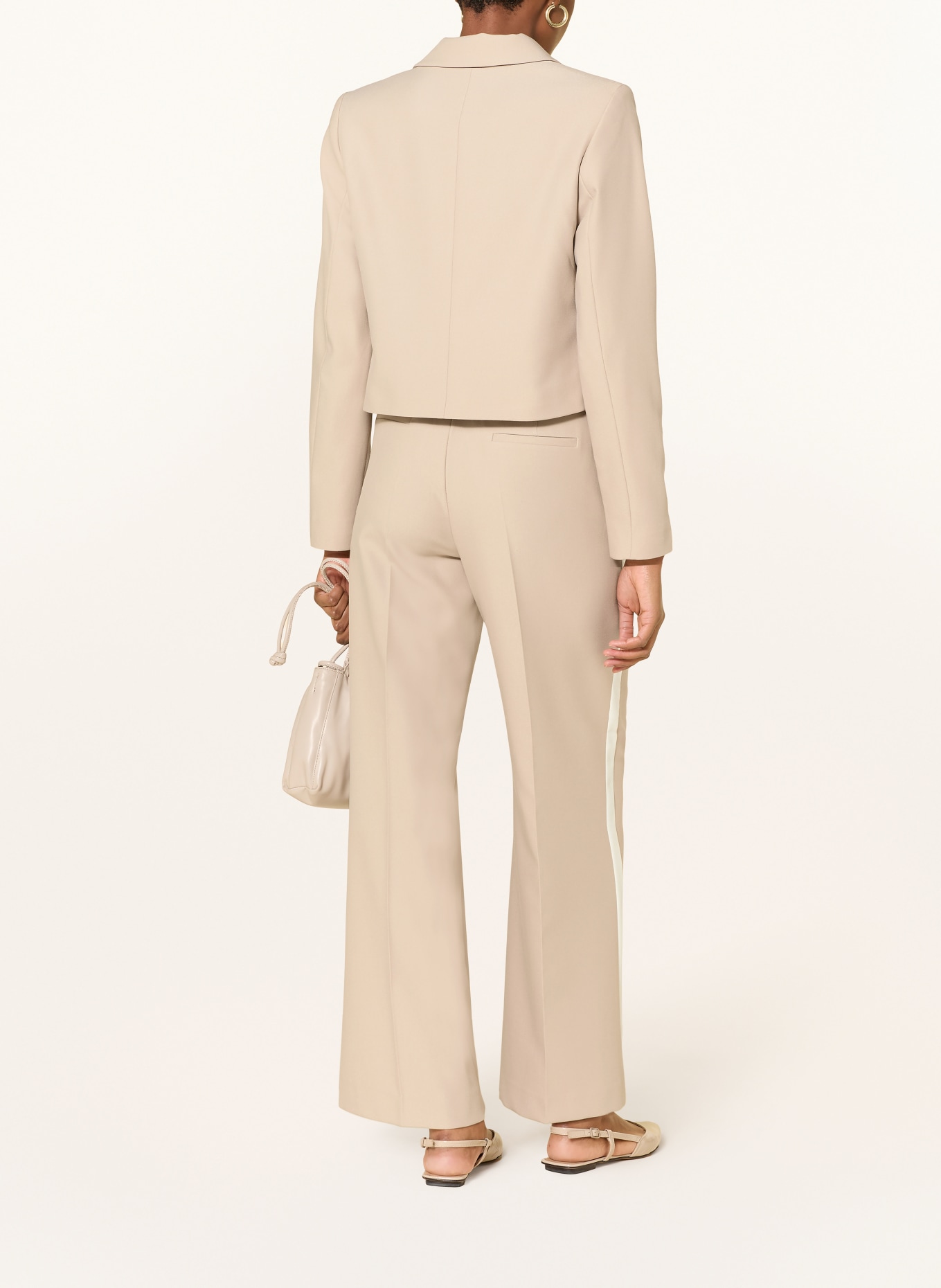 MORE & MORE kalhoty Marlene: BÉŽOVÁ / BÍLÁ