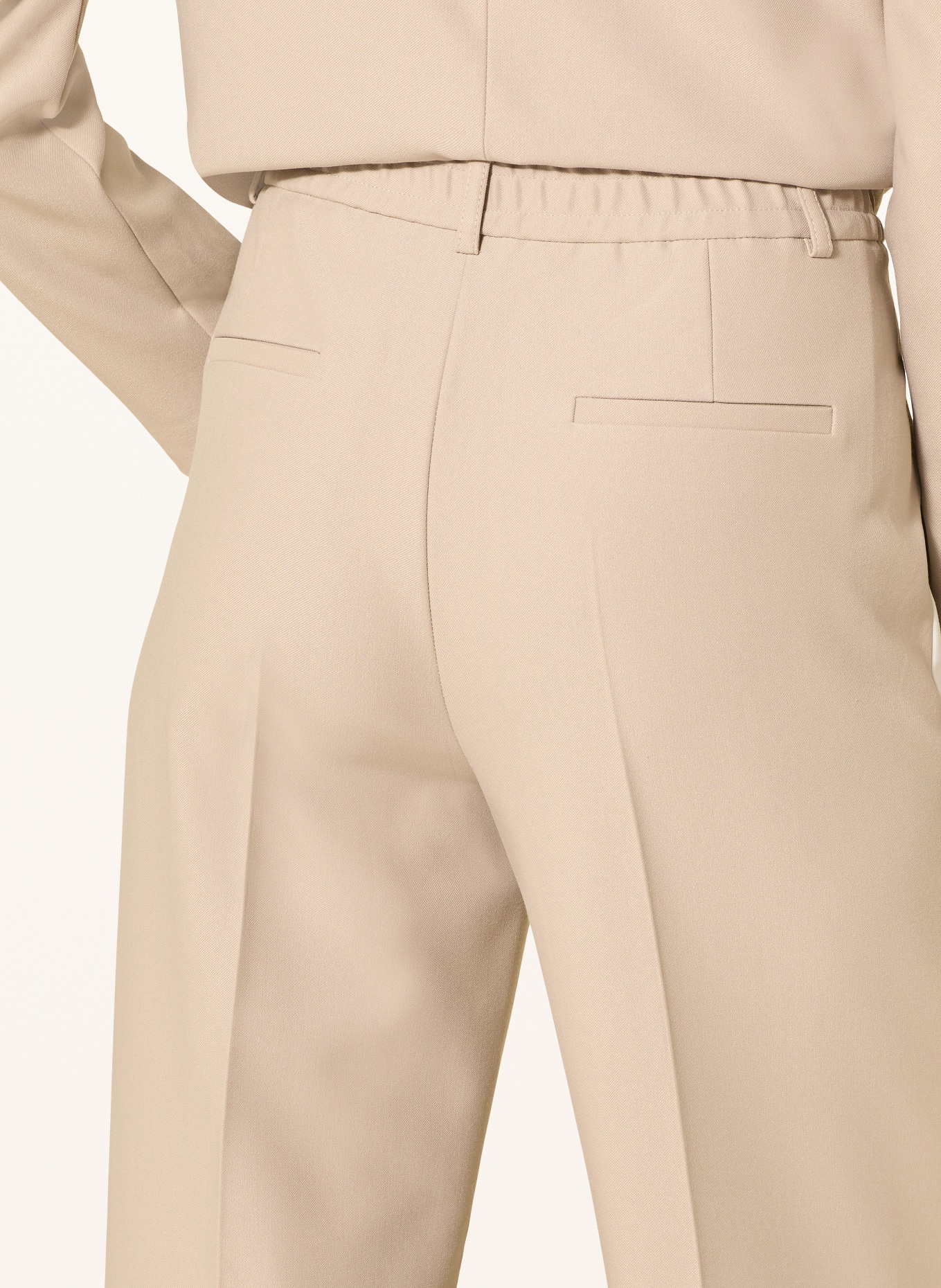 MORE & MORE kalhoty Marlene: BÉŽOVÁ / BÍLÁ