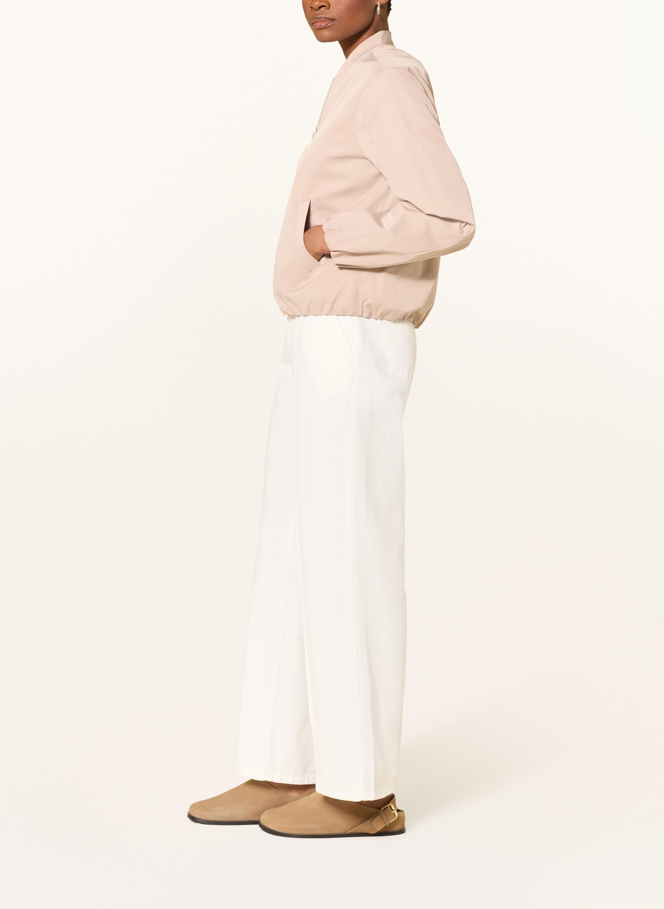 MORE & MORE Wide Leg Jeans: 0041 OFF WHITE