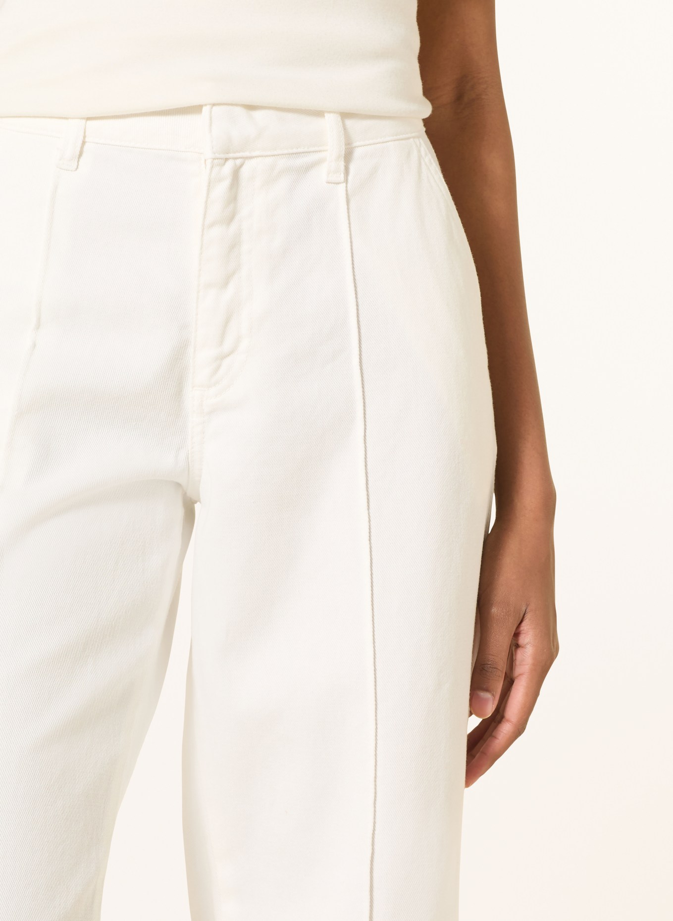 MORE & MORE Wide Leg Jeans: 0041 OFF WHITE