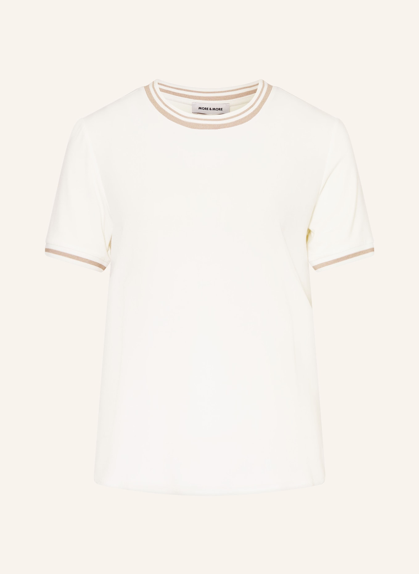 MORE & MORE T-Shirt: CREME / BEIGE