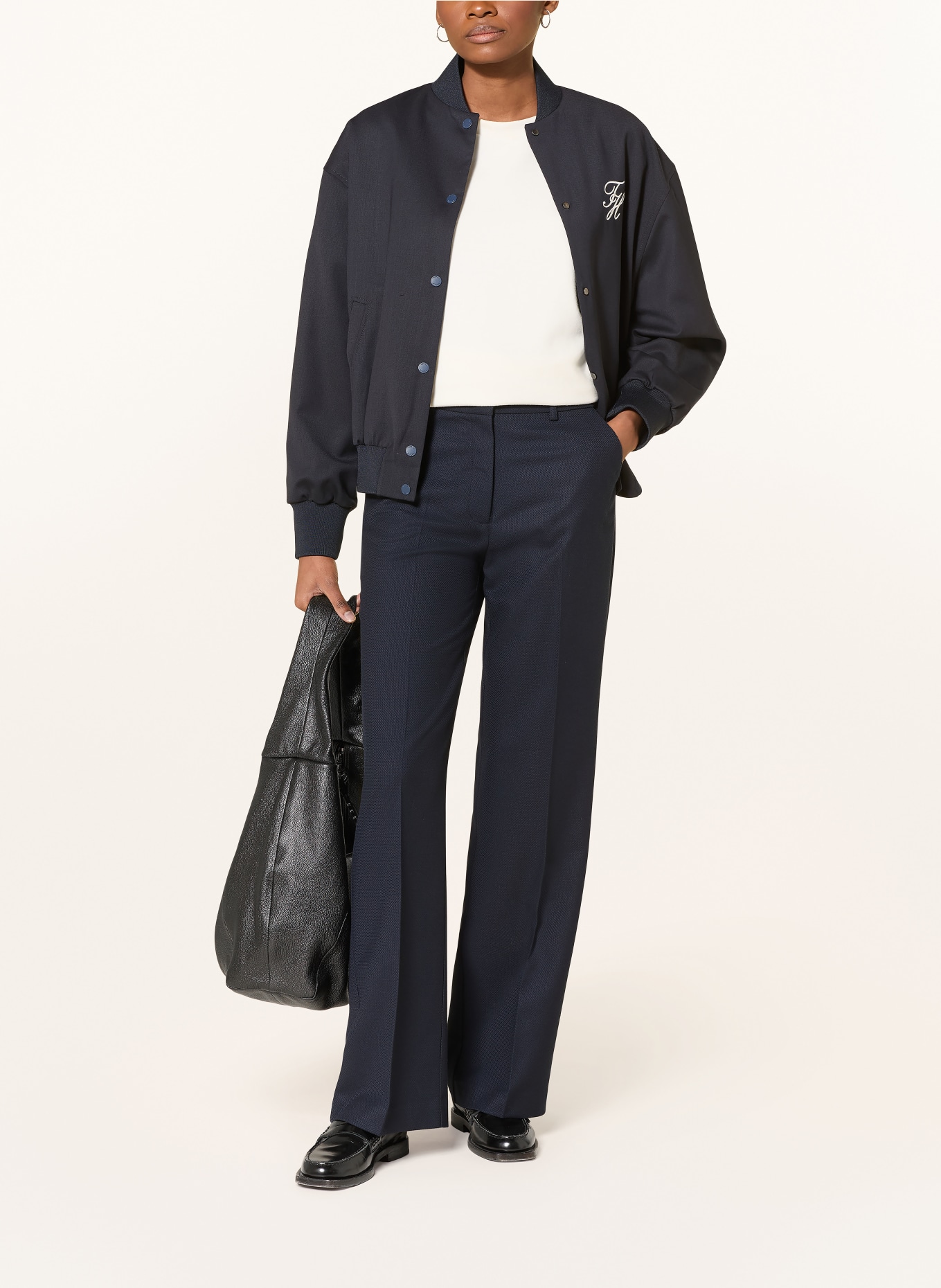 MORE & MORE Marlenehose: DUNKELBLAU