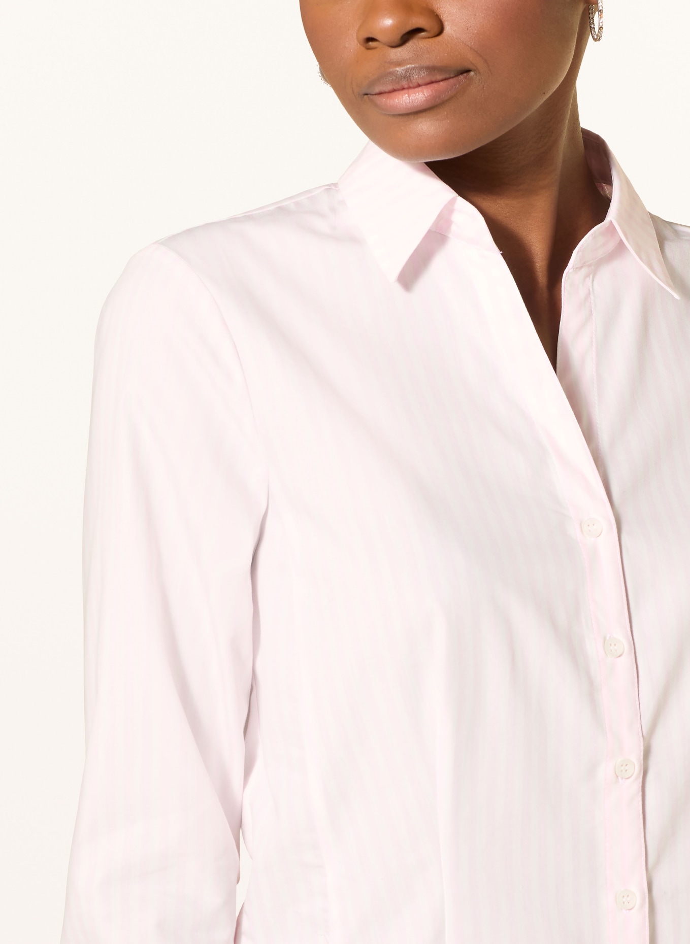 MORE & MORE Hemdbluse: HELLROSA / WEISS