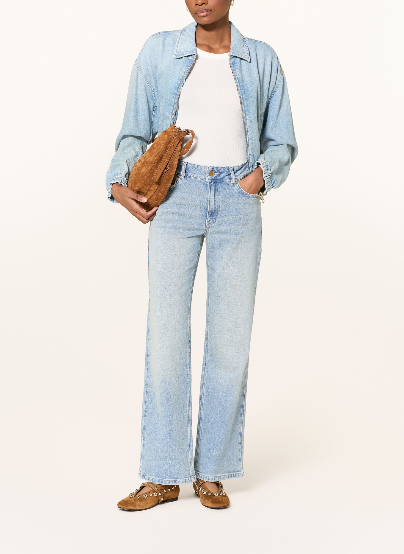 MORE & MORE Straight jeans: 0961 LIGHT BLUE DENIM