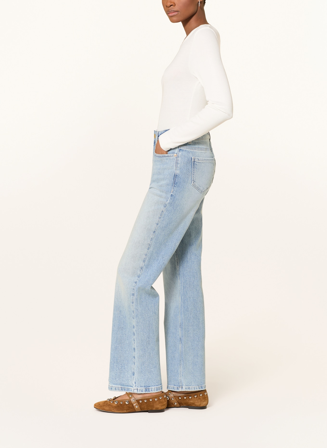 MORE & MORE Straight jeans: 0961 LIGHT BLUE DENIM
