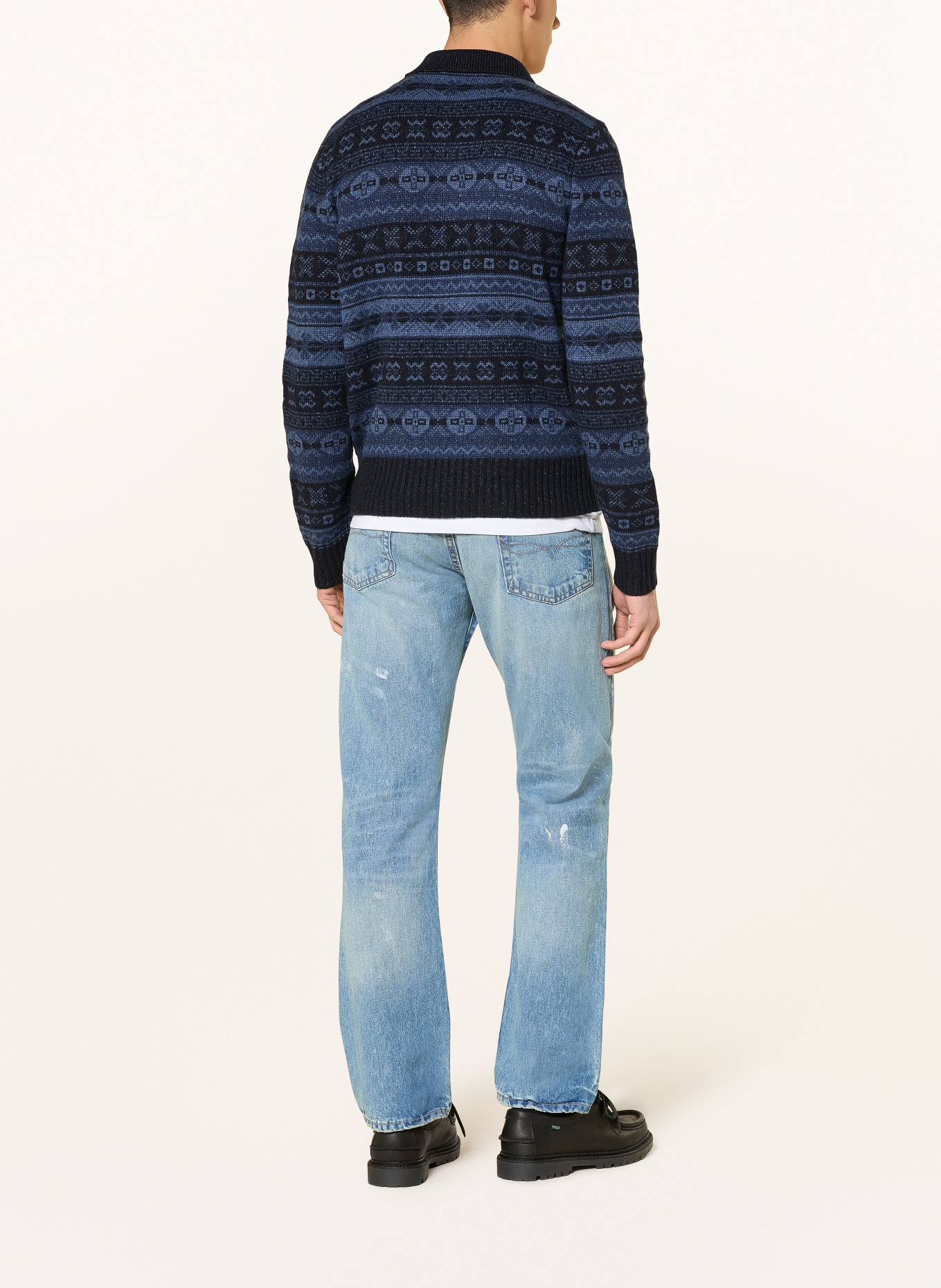 POLO RALPH LAUREN Pullover: DUNKELBLAU / HELLBLAU / BLAU