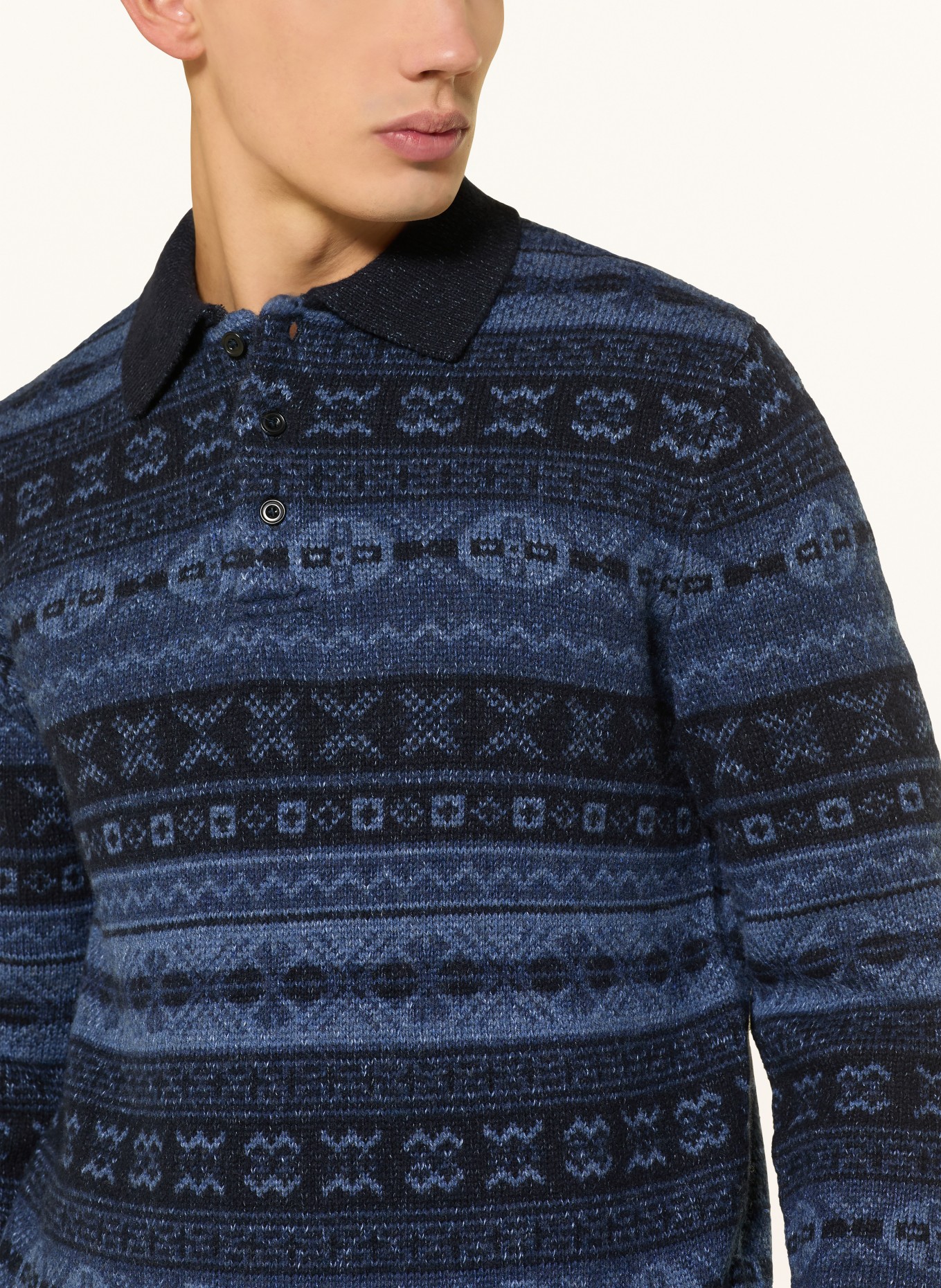 POLO RALPH LAUREN Pullover: DUNKELBLAU / HELLBLAU / BLAU