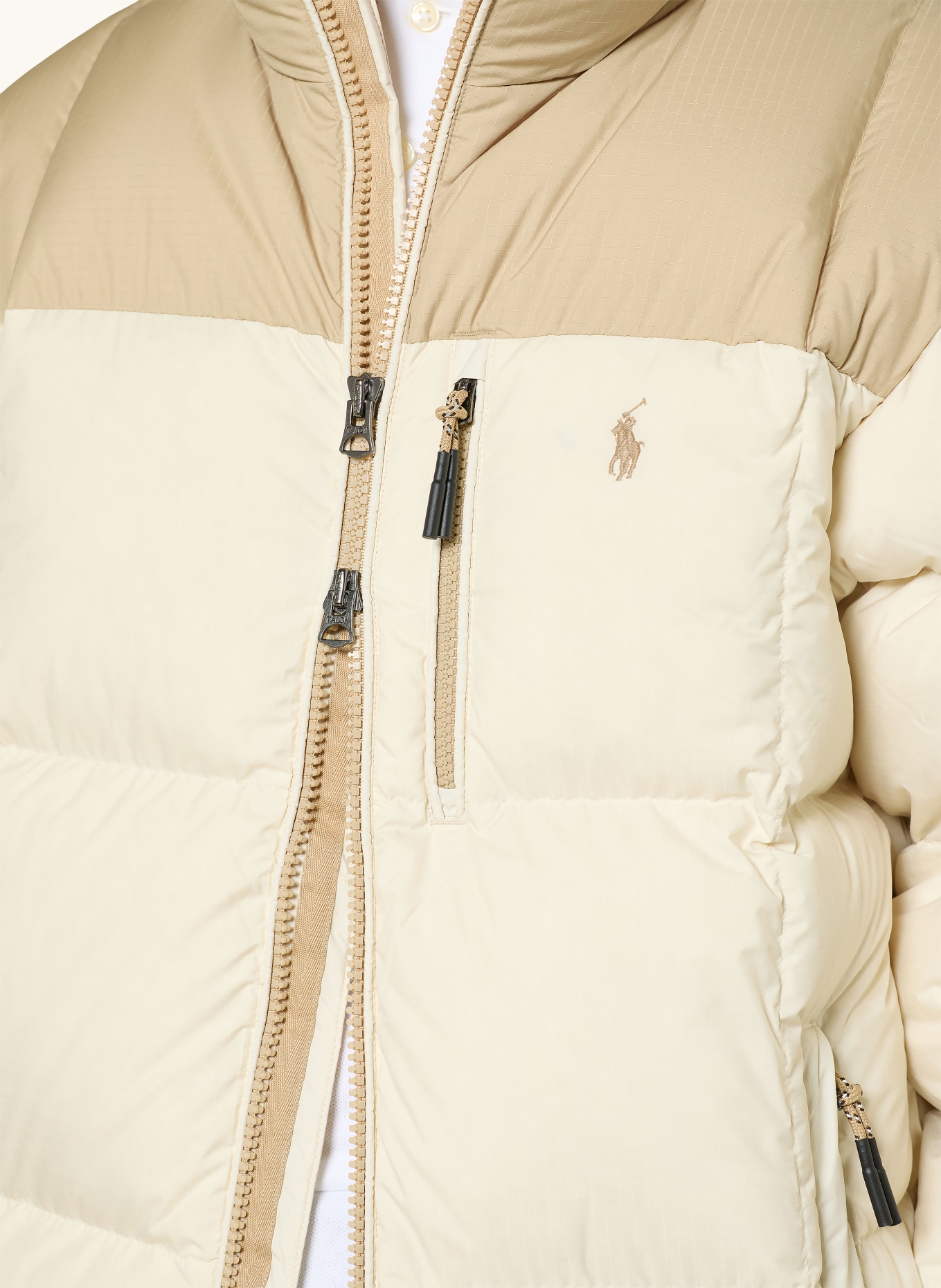POLO RALPH LAUREN down jacket: ECRU / BEIGE
