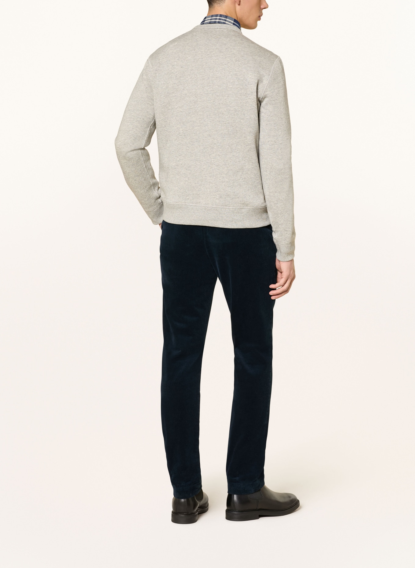 POLO RALPH LAUREN sweatshirt: GRAY / BLUE / WHITE